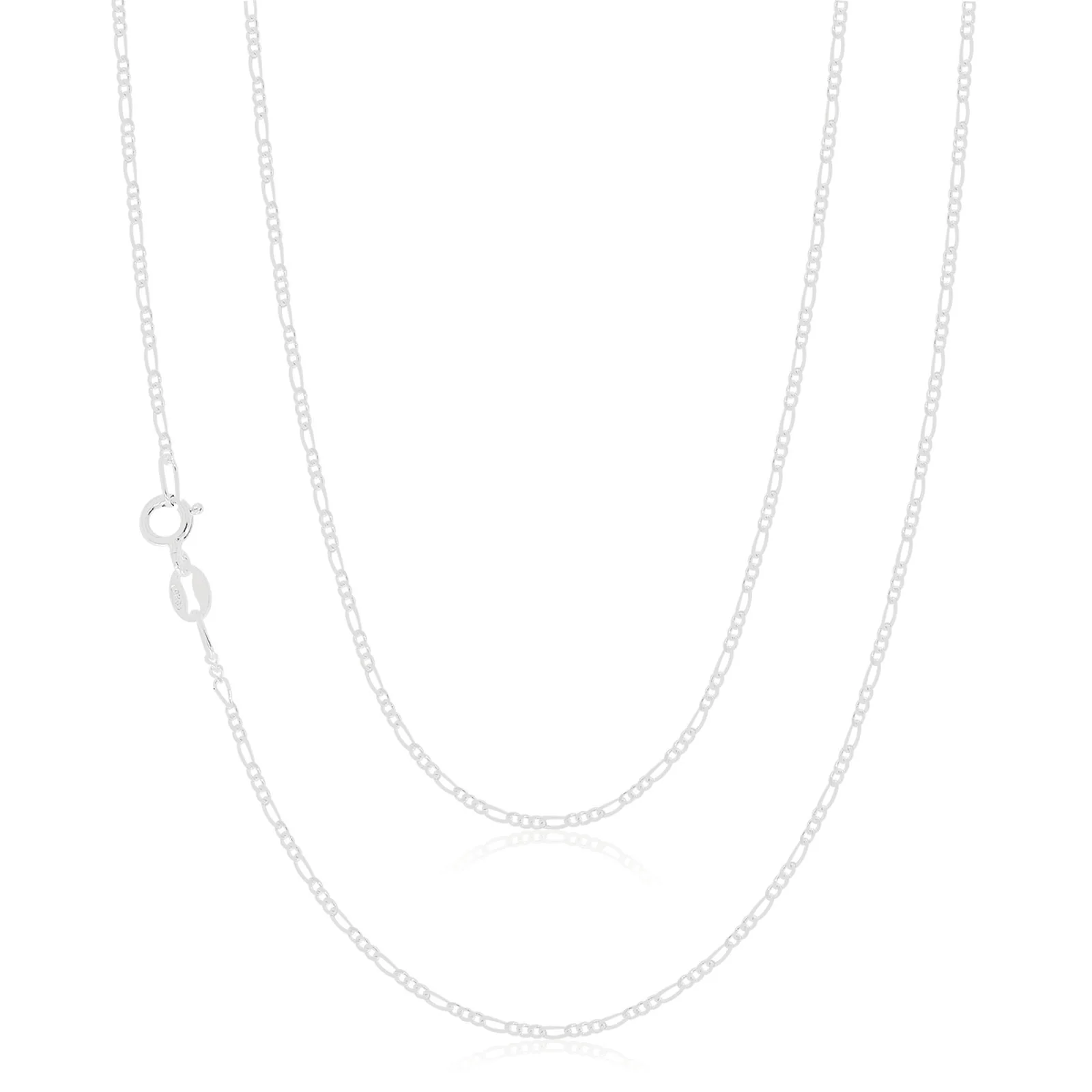 Sterling Silver 45cm 1:3 Figaro Chain