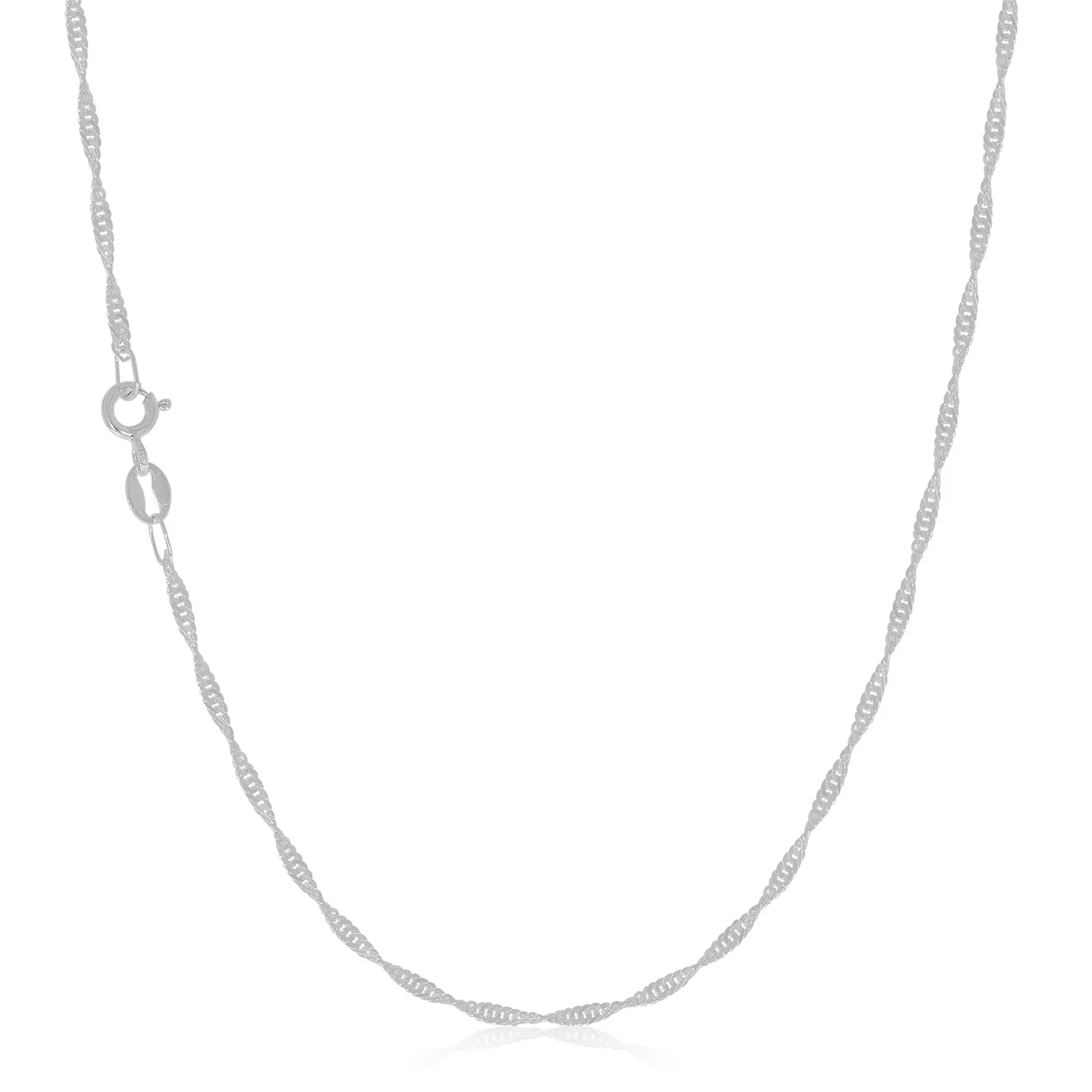 Sterling Silver 45cm Singapore Chain