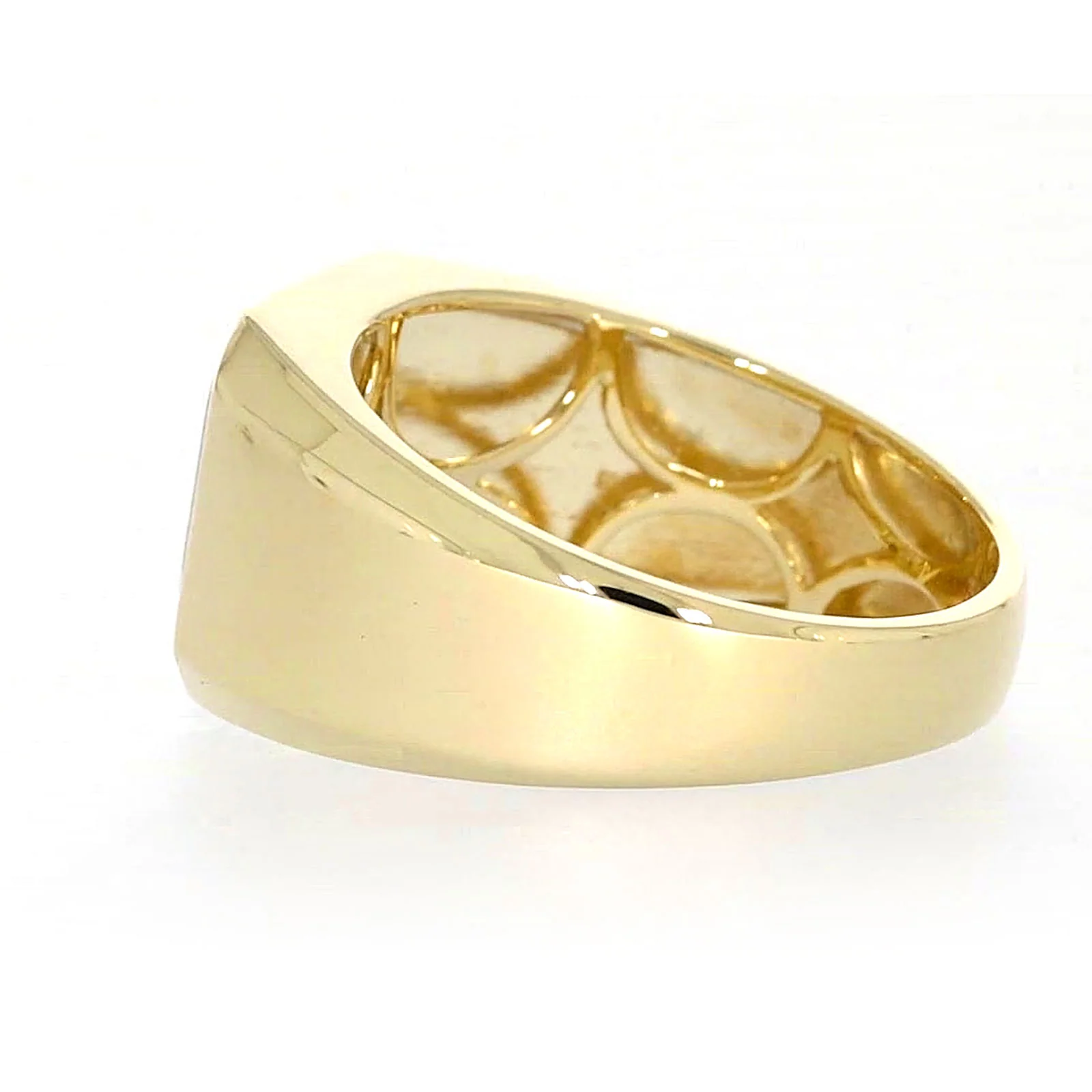 9ct Yellow Gold Round Brilliant Cut with 1/3 CARAT tw of Diamonds Square Mens Ring - Image 25