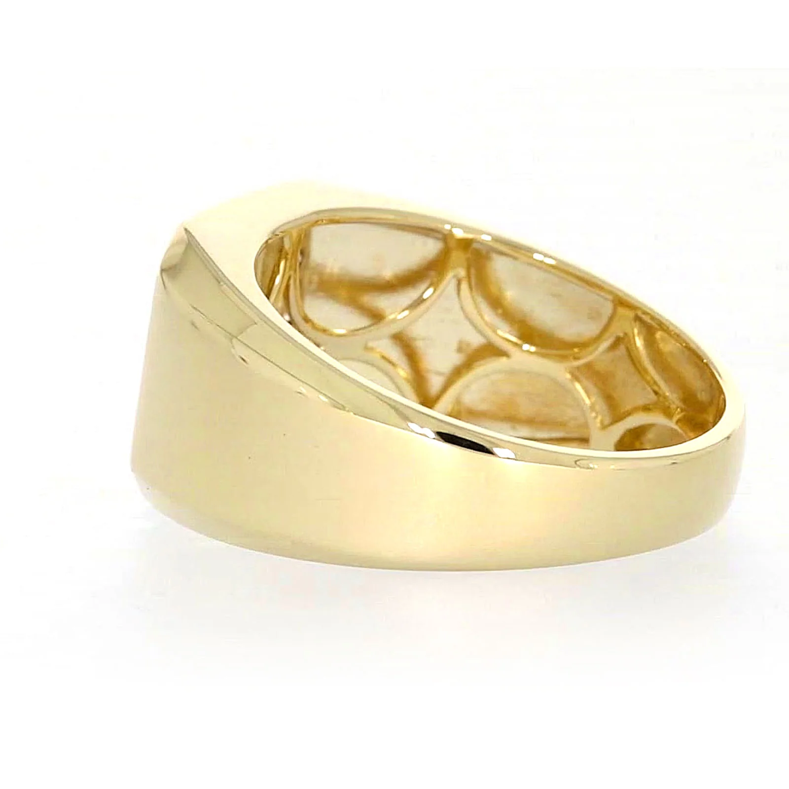 9ct Yellow Gold Round Brilliant Cut with 1/3 CARAT tw of Diamonds Square Mens Ring - Image 26