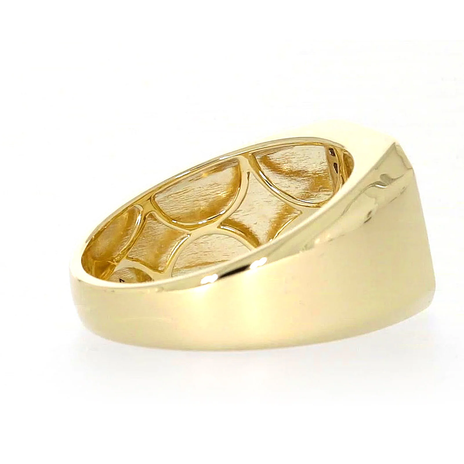9ct Yellow Gold Round Brilliant Cut with 1/3 CARAT tw of Diamonds Square Mens Ring - Image 51