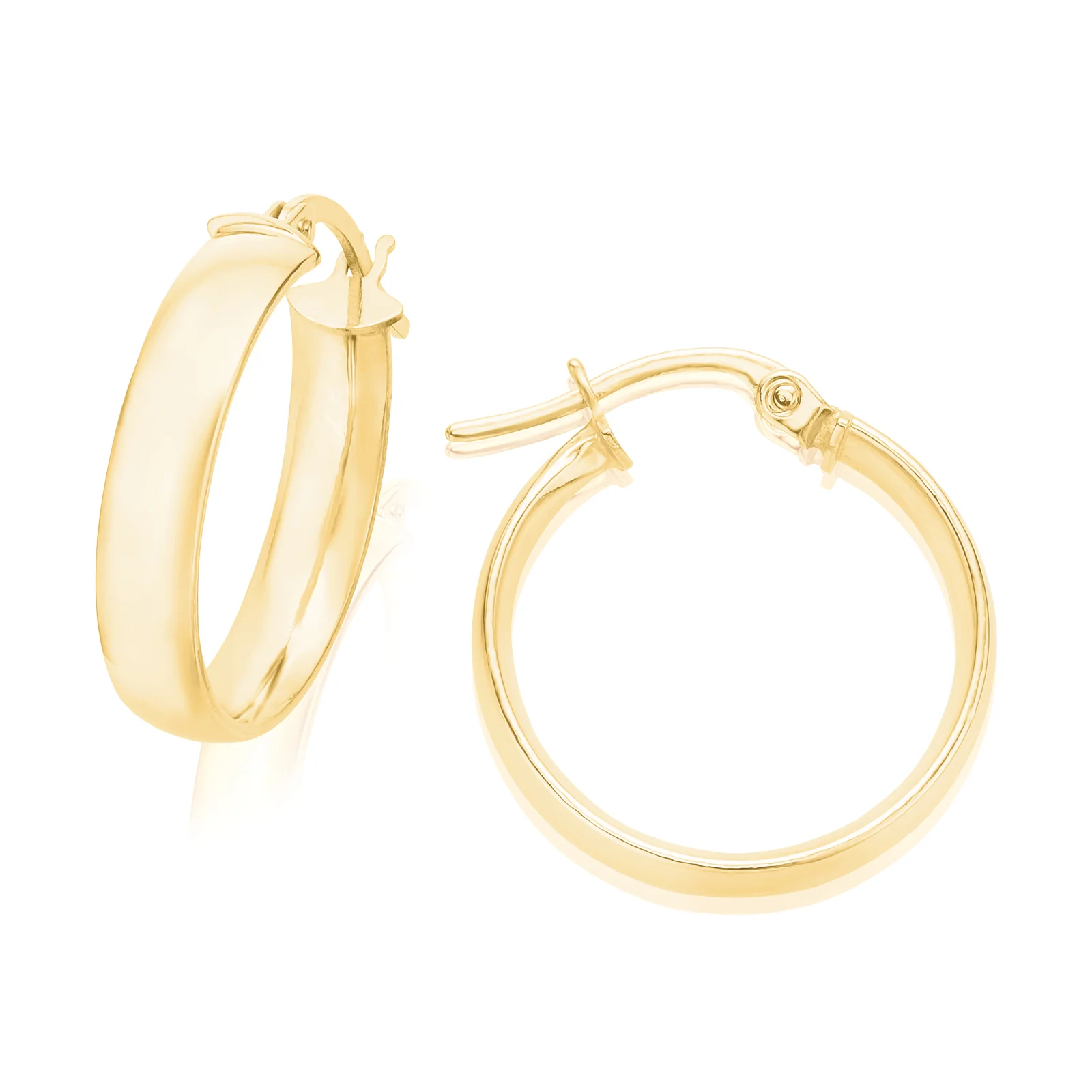 9ct Yellow Gold 18mm Polished Hoop Earrings