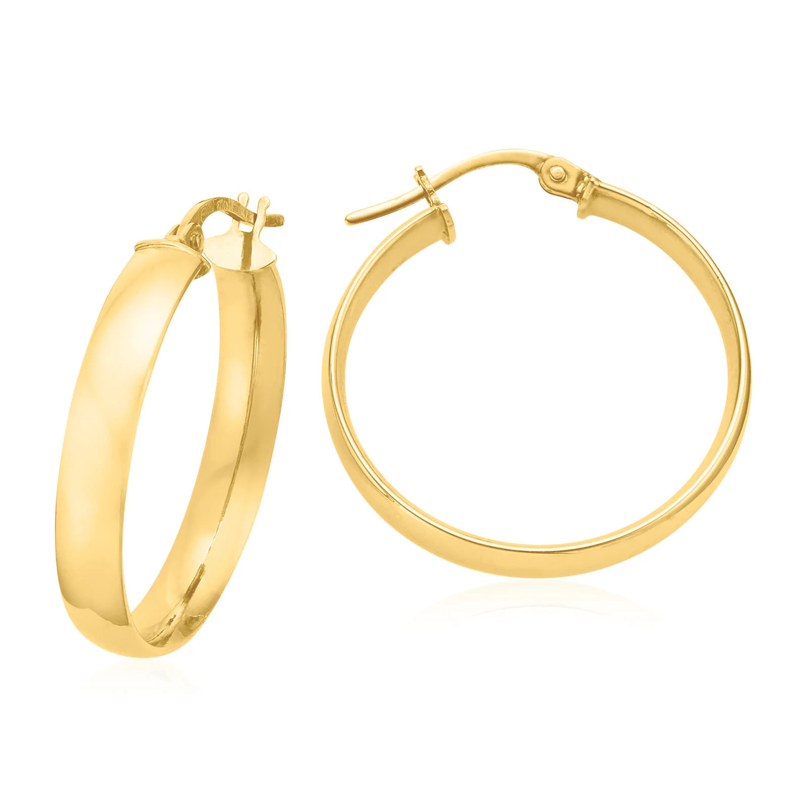 9ct Yellow Gold 23mm Polished Hoops