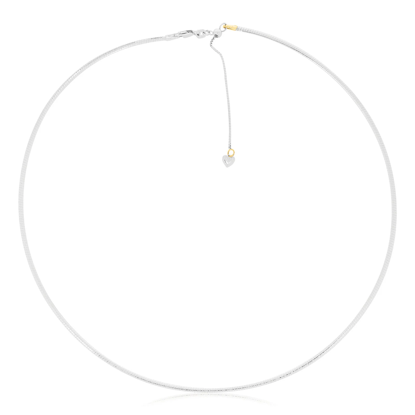 9ct Two Tone Gold 45-50cm Adjustable Omega Chain - Image 2
