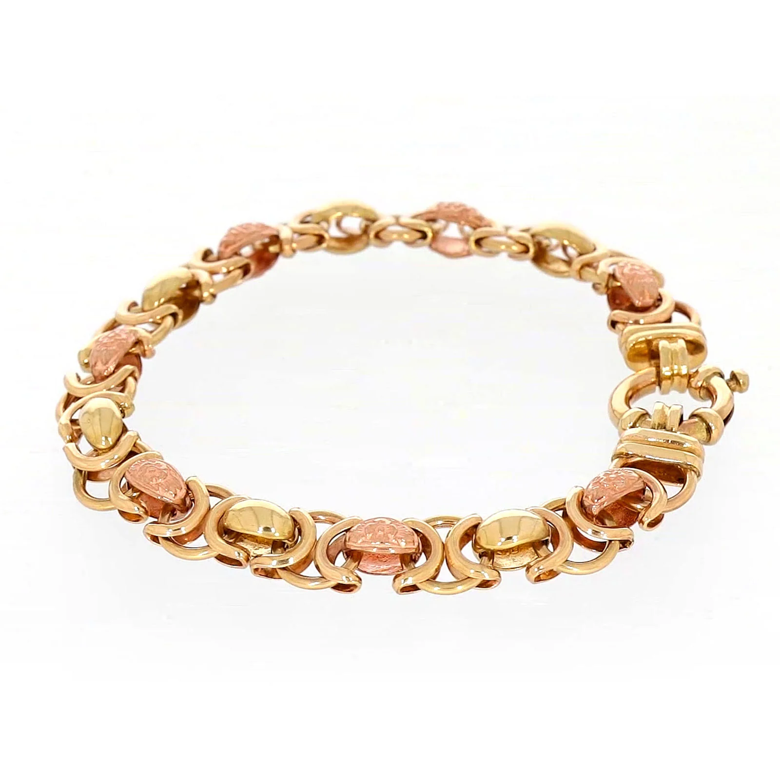 9ct Two Tone Gold 19cm Fancy Link Bracelet - Image 21