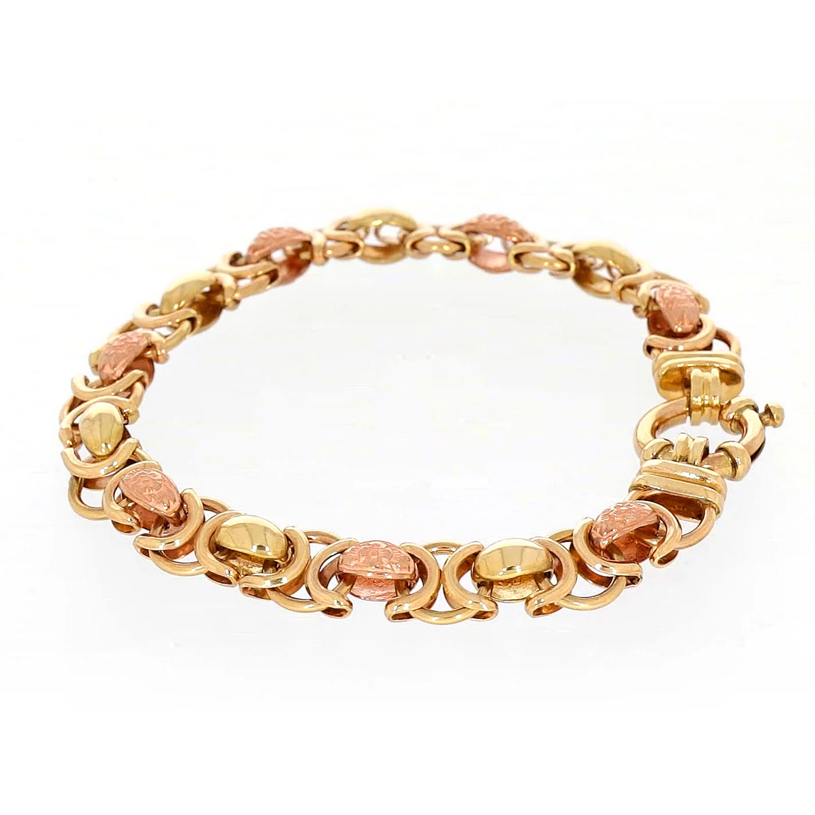 9ct Two Tone Gold 19cm Fancy Link Bracelet - Image 22