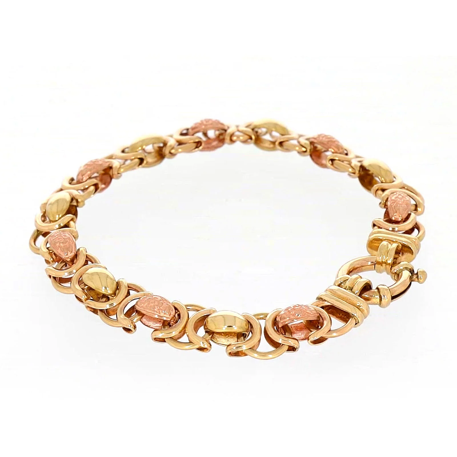 9ct Two Tone Gold 19cm Fancy Link Bracelet - Image 26