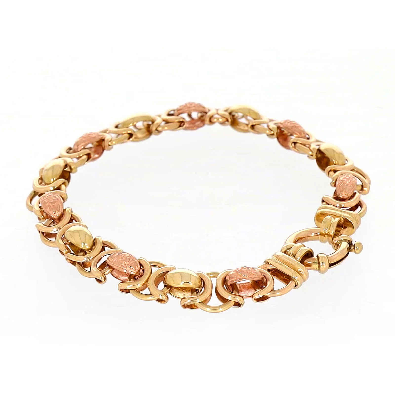 9ct Two Tone Gold 19cm Fancy Link Bracelet - Image 27