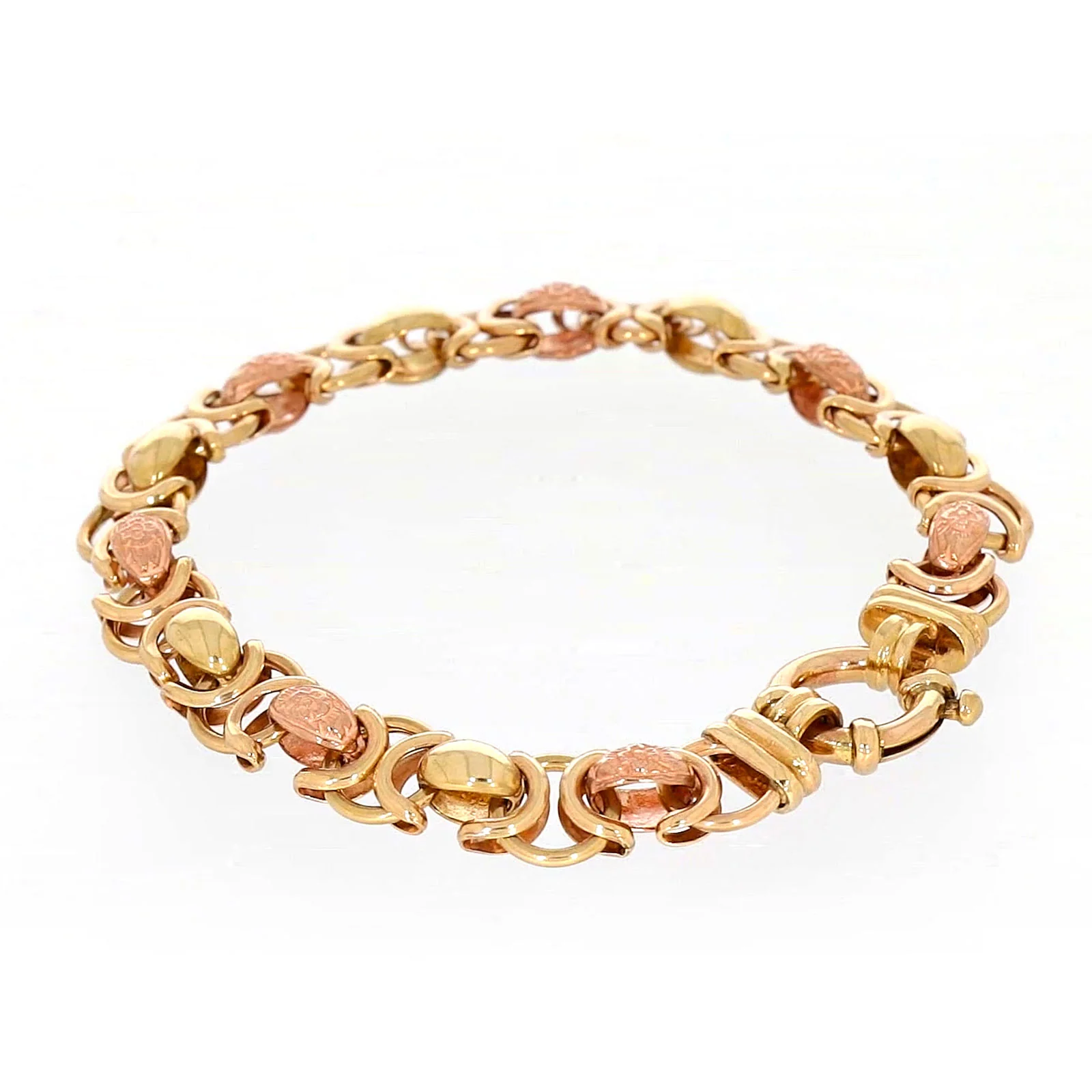 9ct Two Tone Gold 19cm Fancy Link Bracelet - Image 28