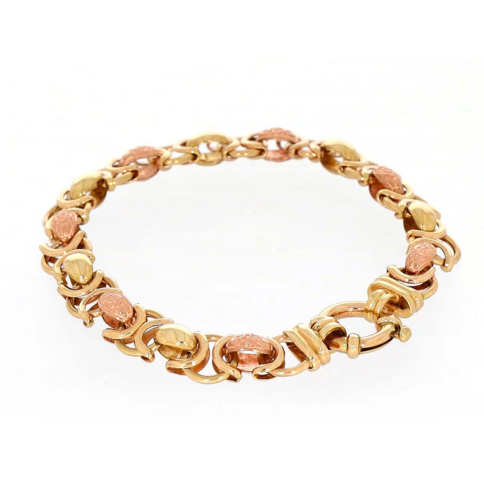 9ct Two Tone Gold 19cm Fancy Link Bracelet - Image 30