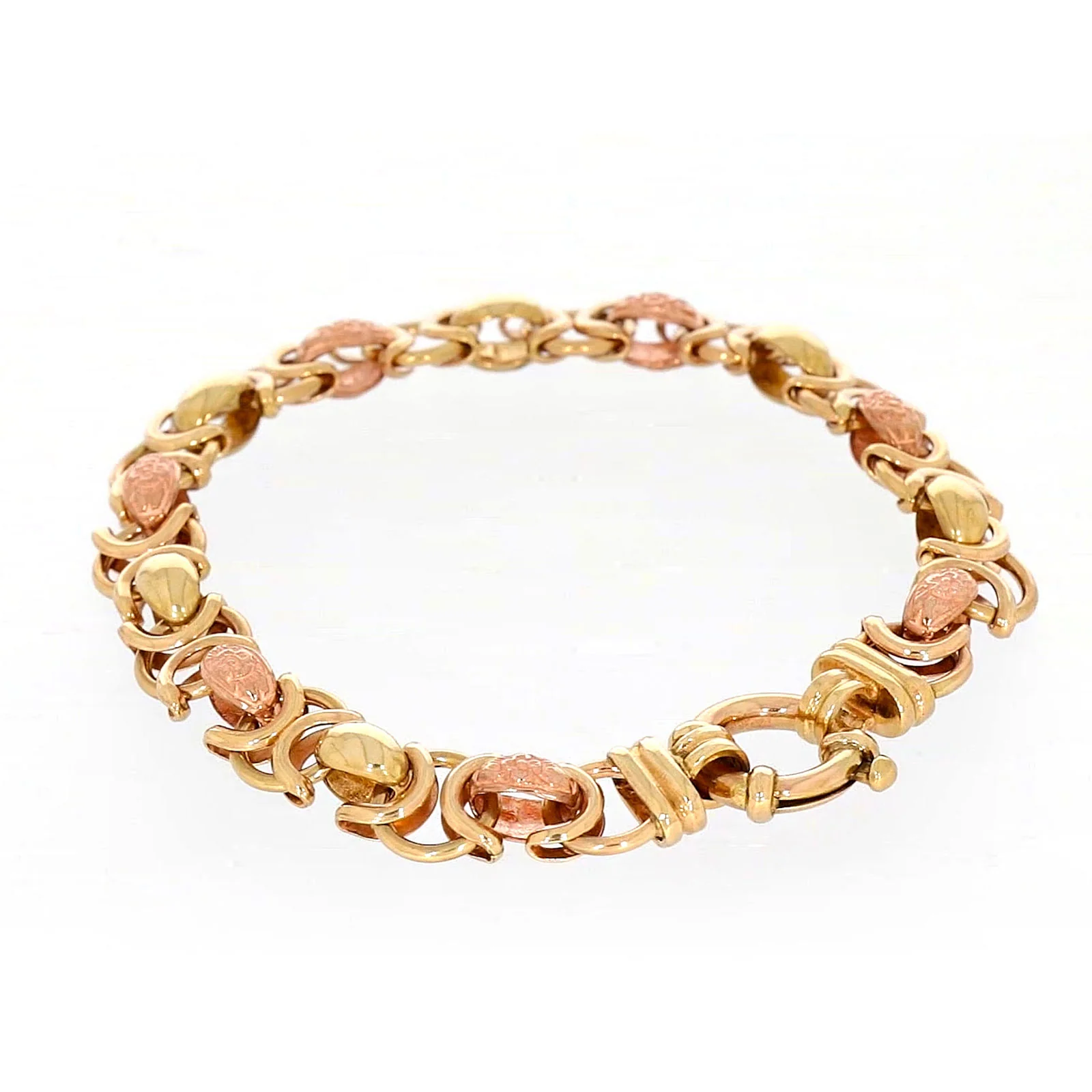 9ct Two Tone Gold 19cm Fancy Link Bracelet - Image 31