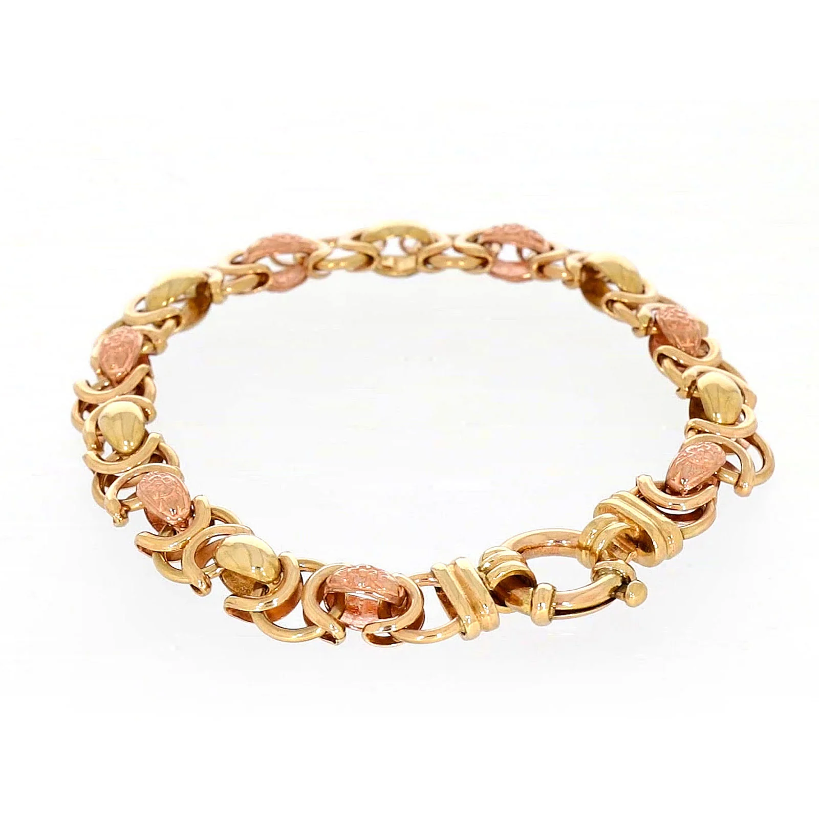 9ct Two Tone Gold 19cm Fancy Link Bracelet - Image 32