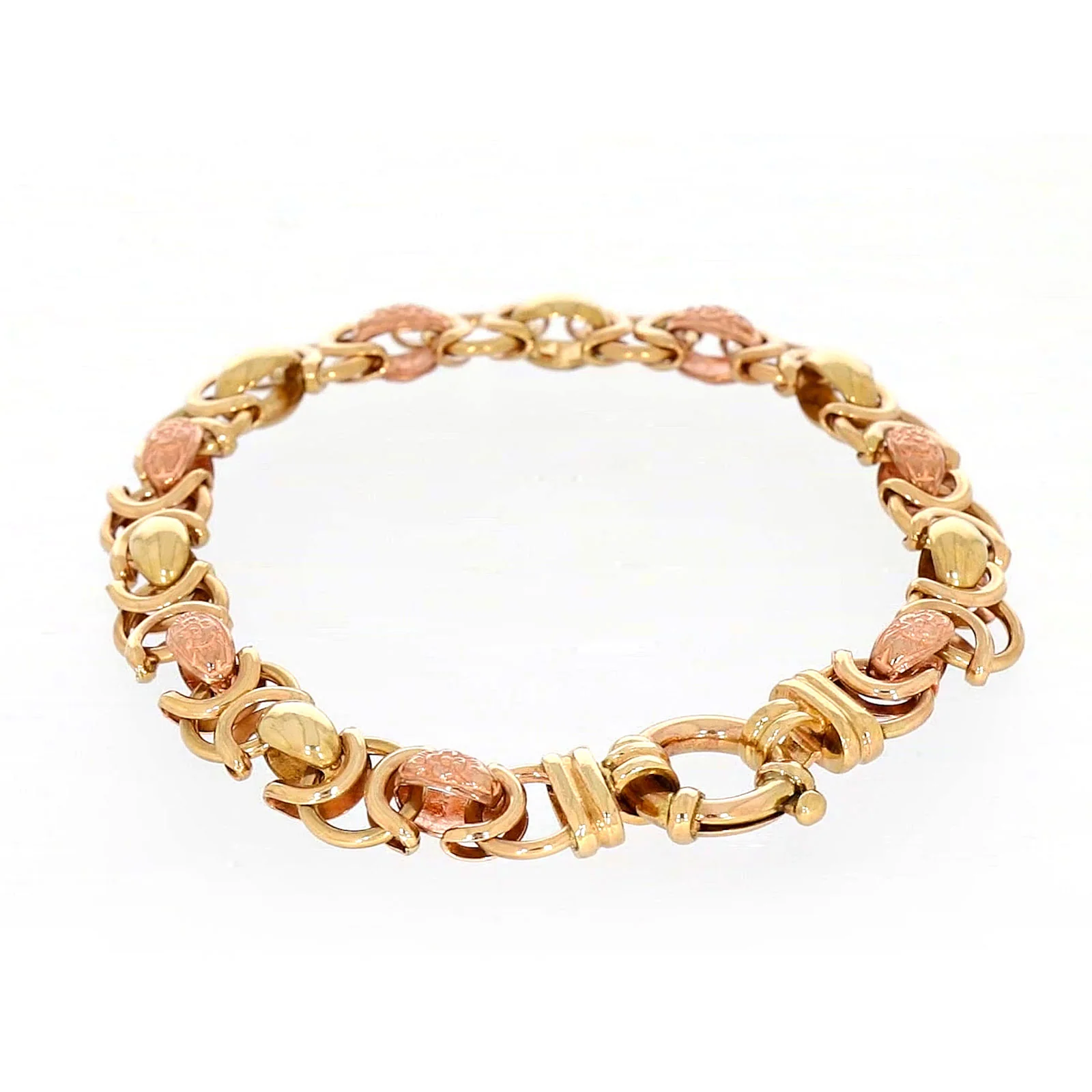 9ct Two Tone Gold 19cm Fancy Link Bracelet - Image 33