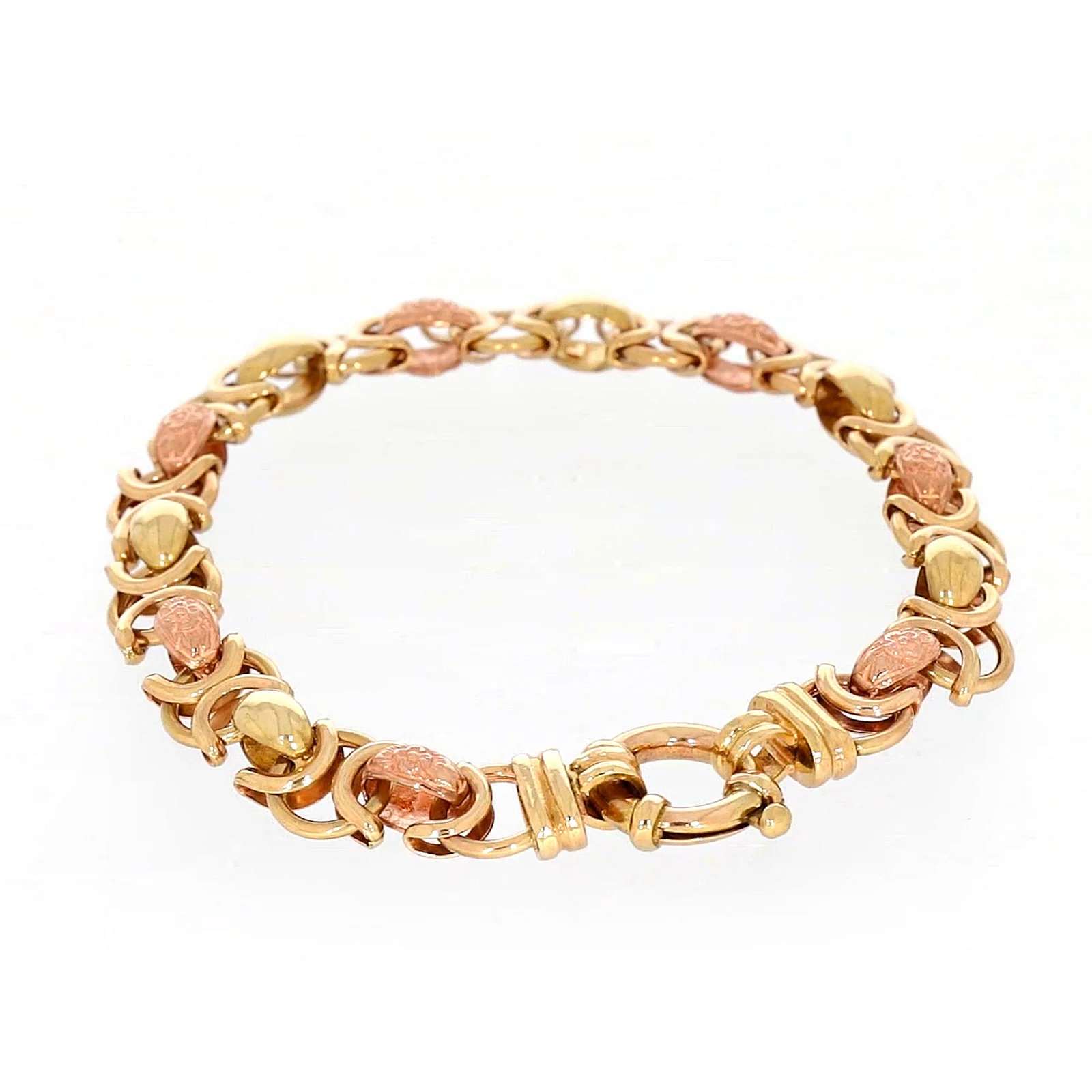 9ct Two Tone Gold 19cm Fancy Link Bracelet - Image 34