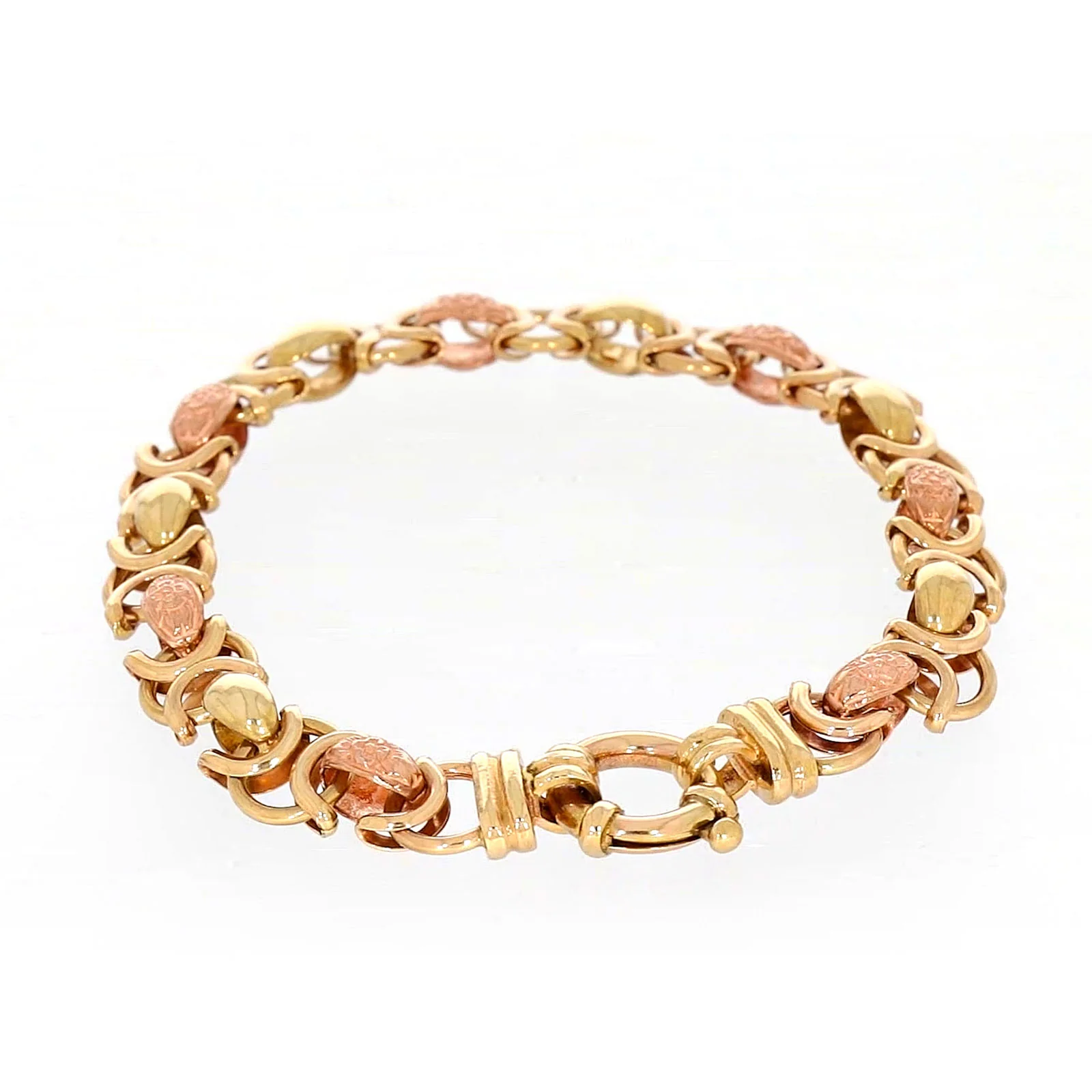 9ct Two Tone Gold 19cm Fancy Link Bracelet - Image 35