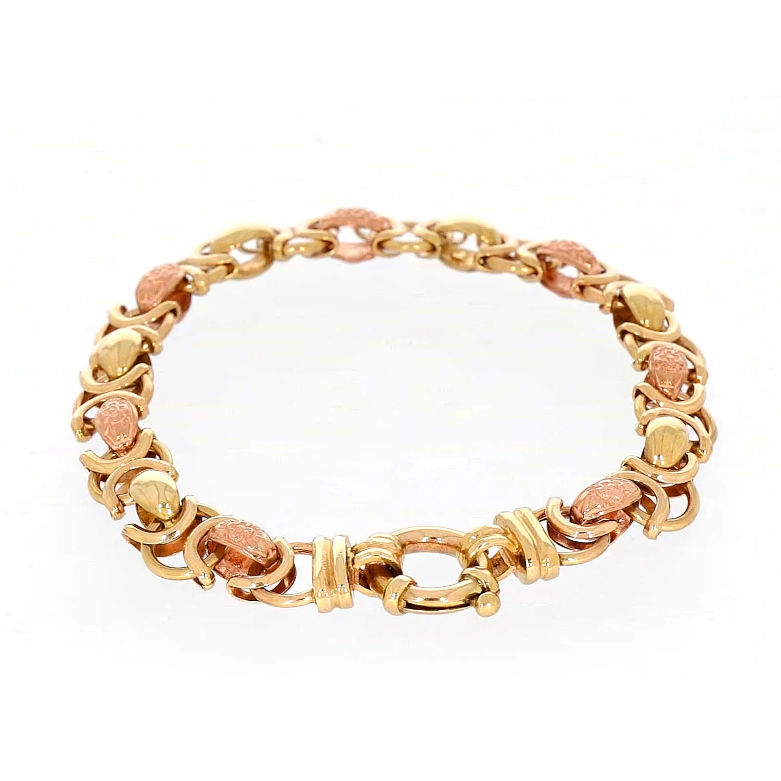 9ct Two Tone Gold 19cm Fancy Link Bracelet - Image 36