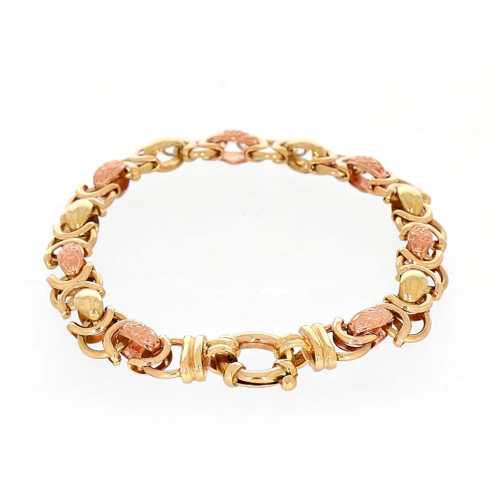 9ct Two Tone Gold 19cm Fancy Link Bracelet - Image 37