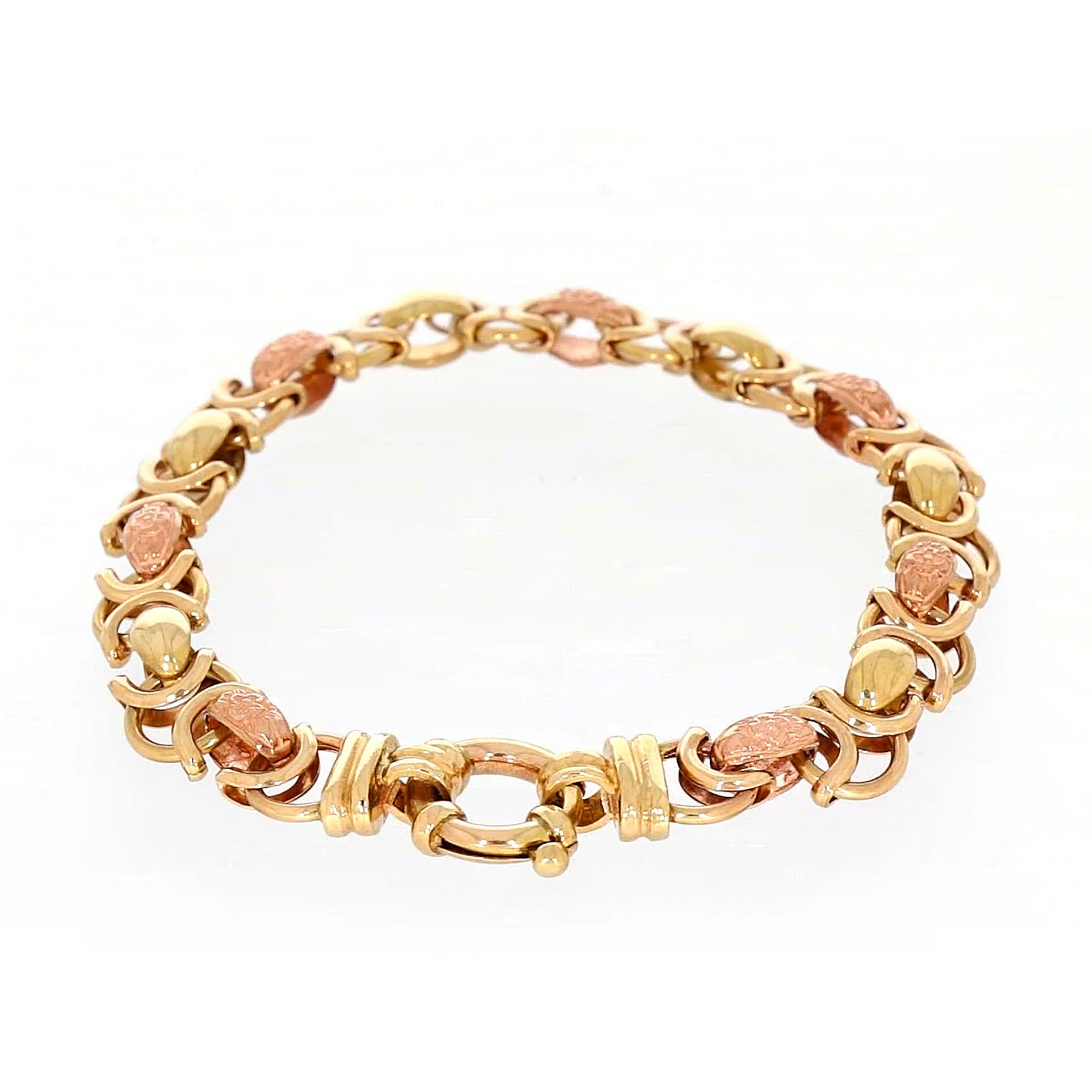 9ct Two Tone Gold 19cm Fancy Link Bracelet - Image 39