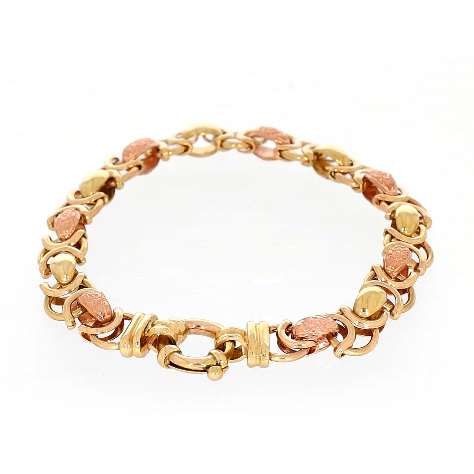 9ct Two Tone Gold 19cm Fancy Link Bracelet - Image 40