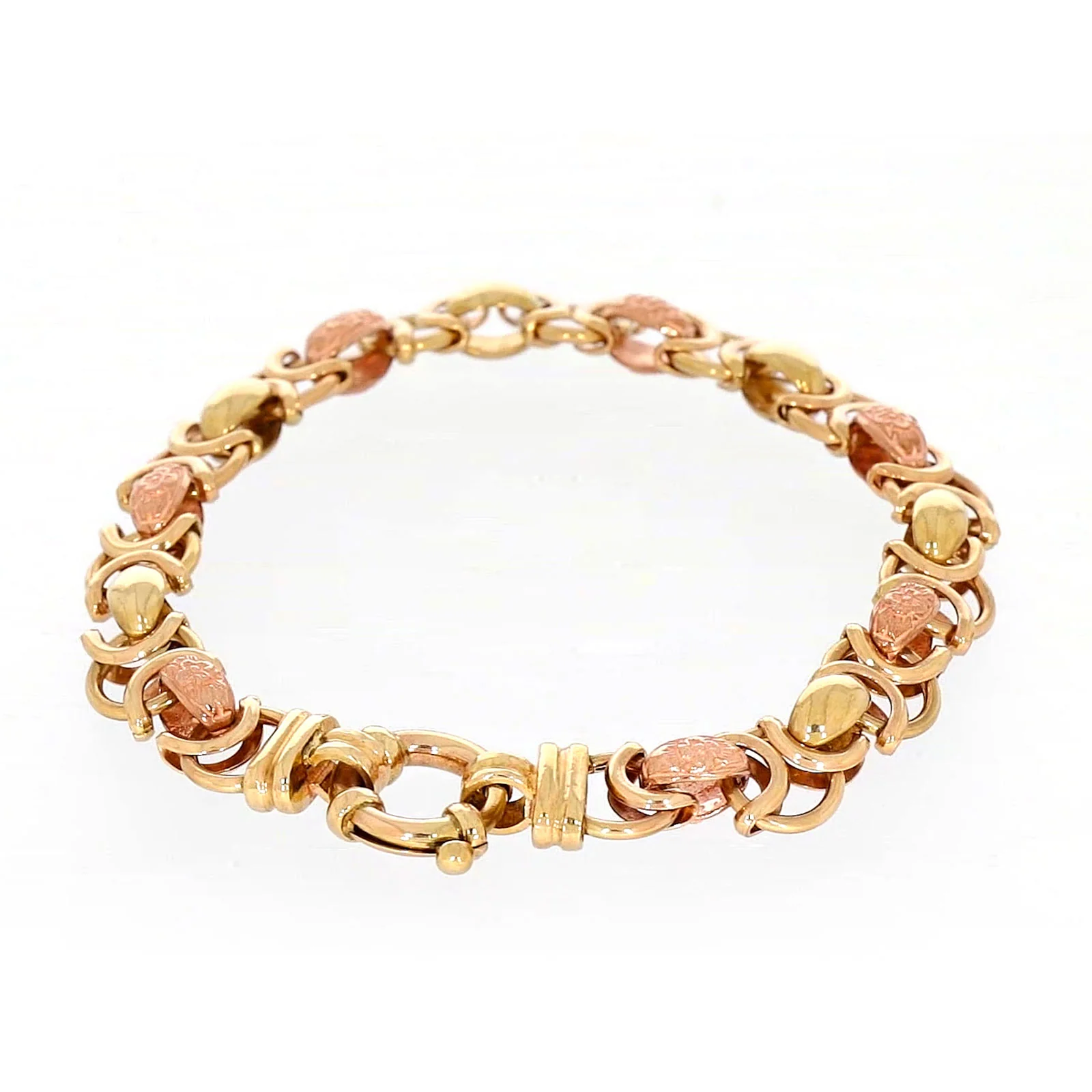 9ct Two Tone Gold 19cm Fancy Link Bracelet - Image 41