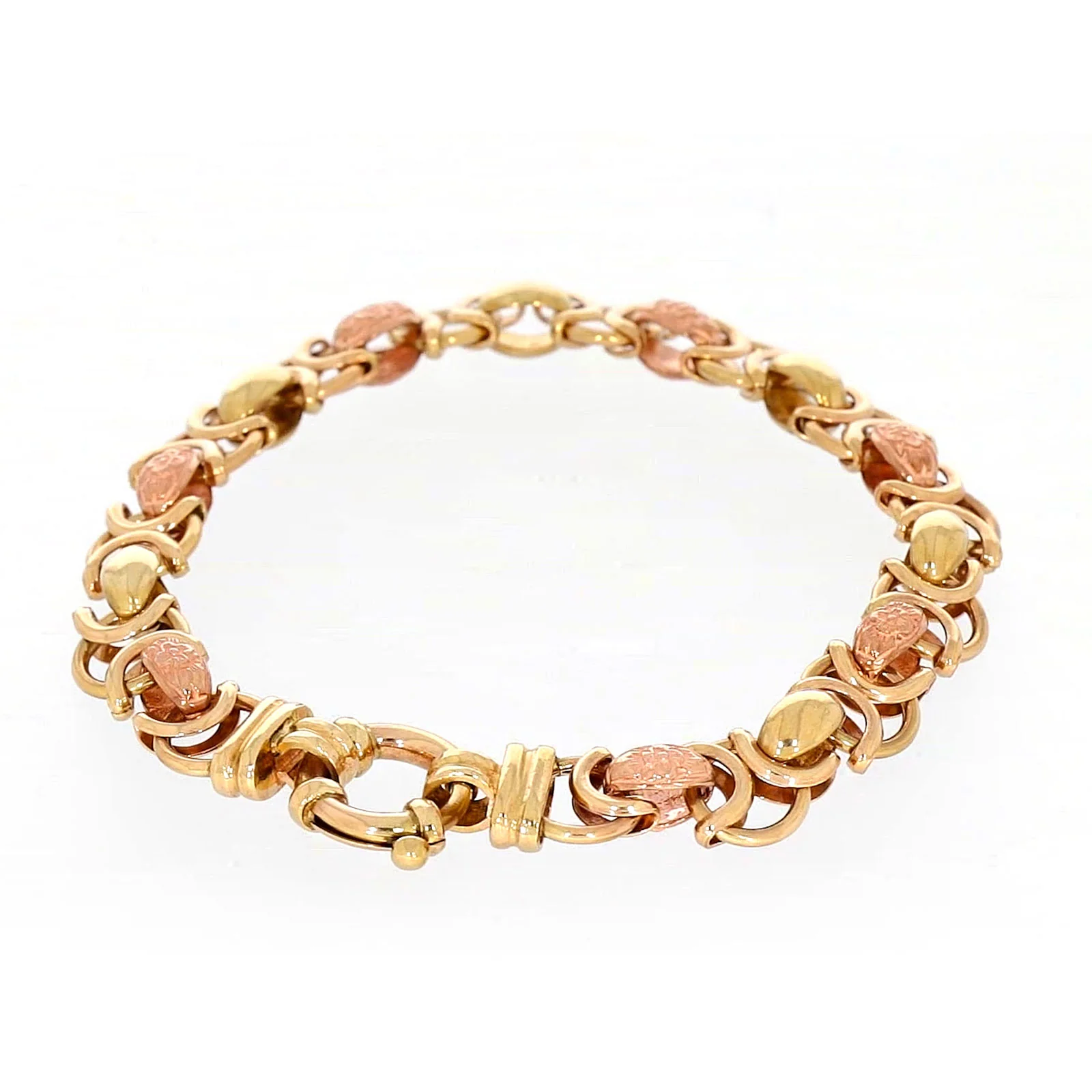 9ct Two Tone Gold 19cm Fancy Link Bracelet - Image 42