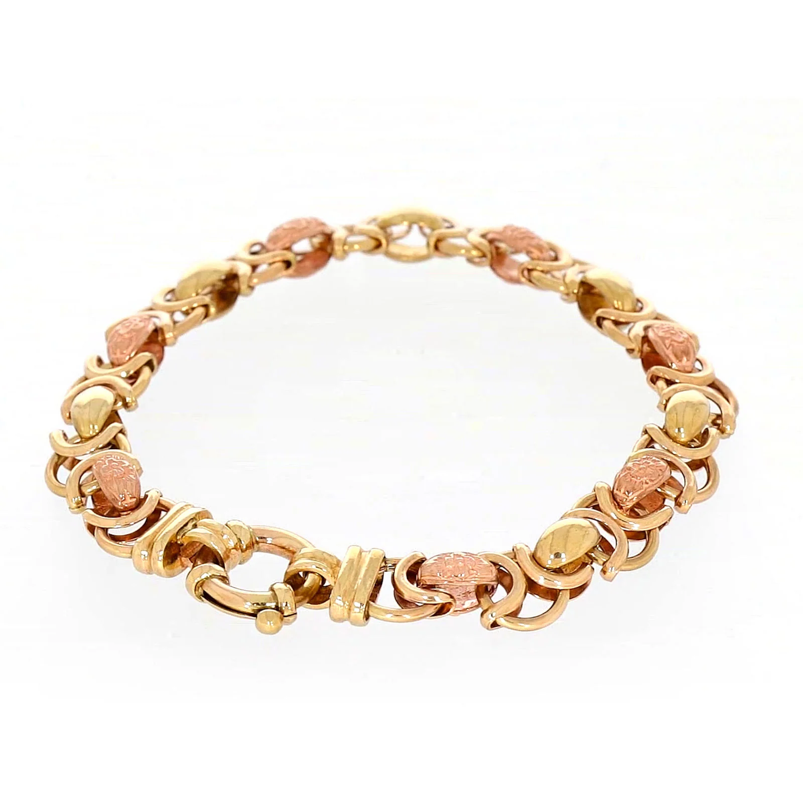 9ct Two Tone Gold 19cm Fancy Link Bracelet - Image 43