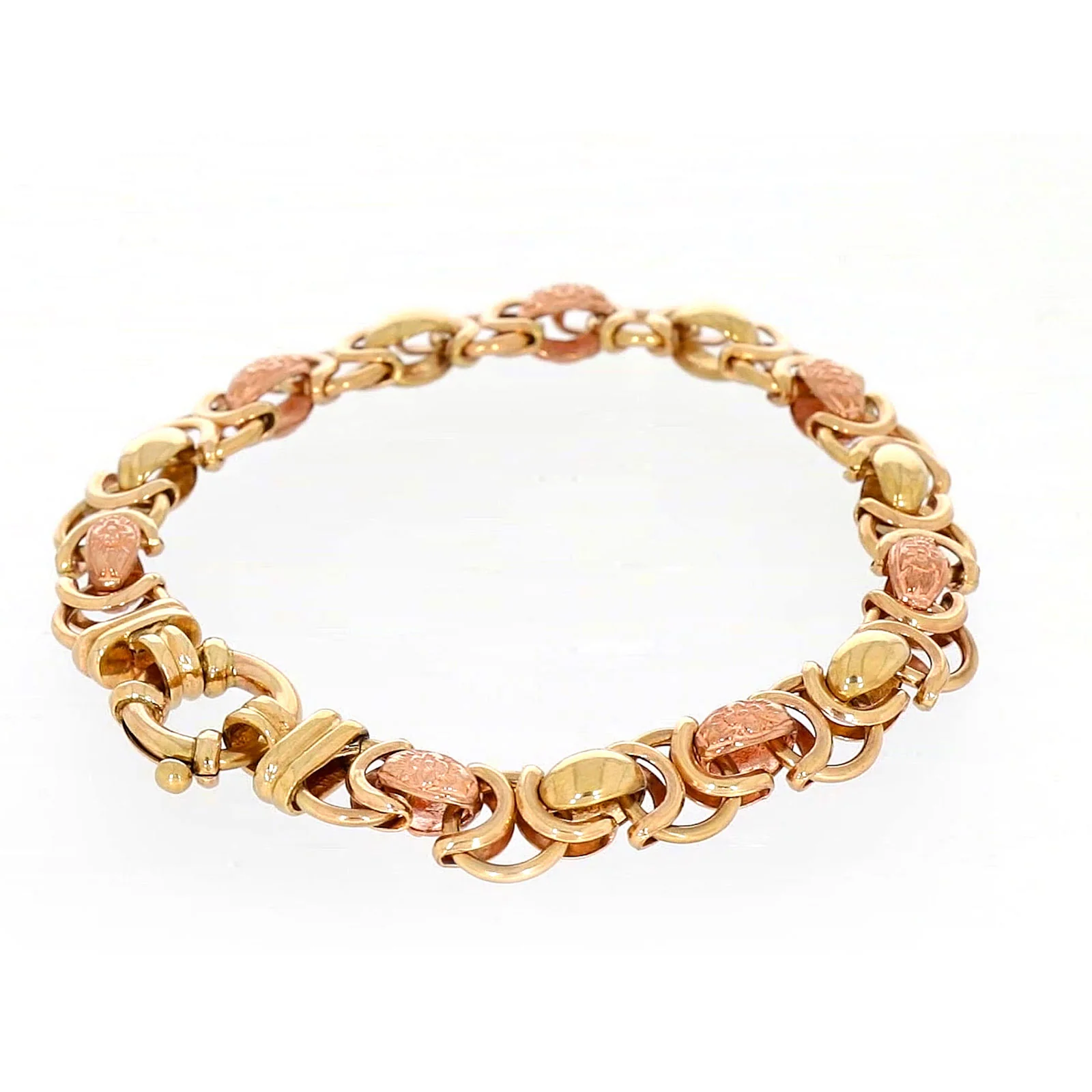 9ct Two Tone Gold 19cm Fancy Link Bracelet - Image 48