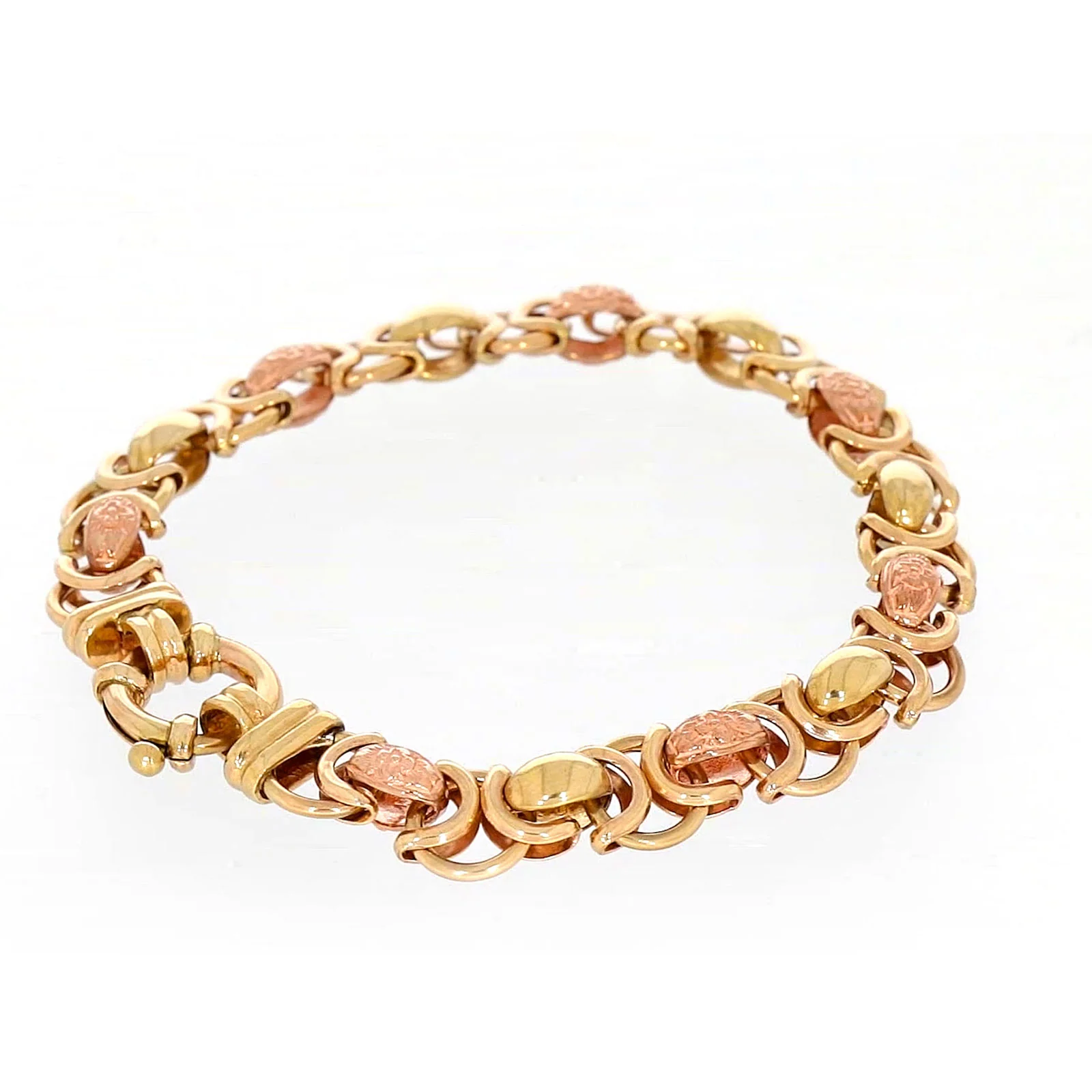 9ct Two Tone Gold 19cm Fancy Link Bracelet - Image 49