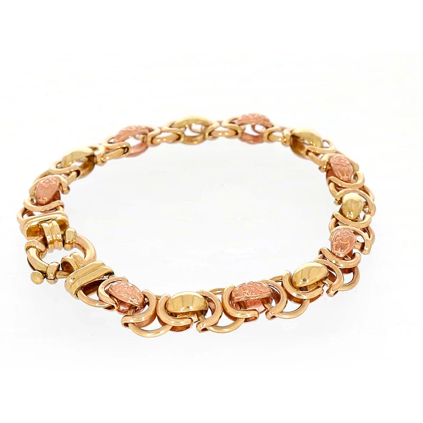 9ct Two Tone Gold 19cm Fancy Link Bracelet - Image 51