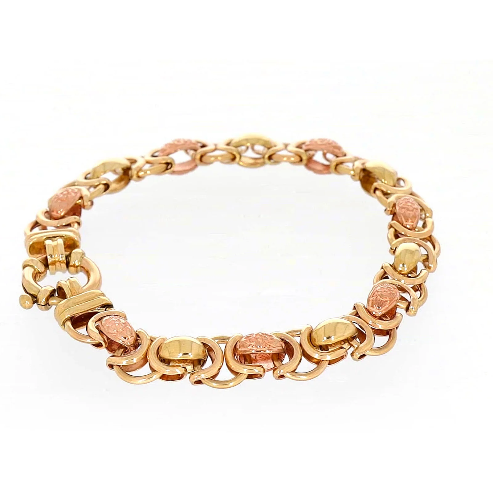 9ct Two Tone Gold 19cm Fancy Link Bracelet - Image 53