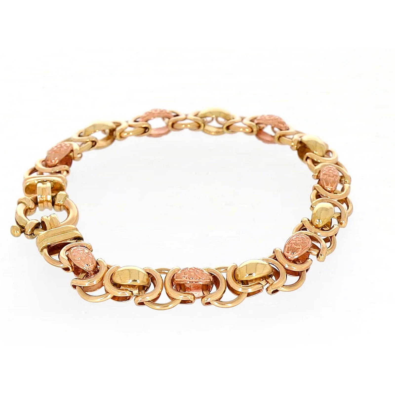 9ct Two Tone Gold 19cm Fancy Link Bracelet - Image 54