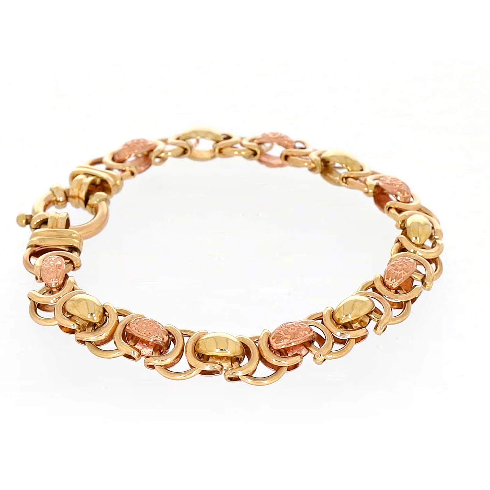 9ct Two Tone Gold 19cm Fancy Link Bracelet - Image 60