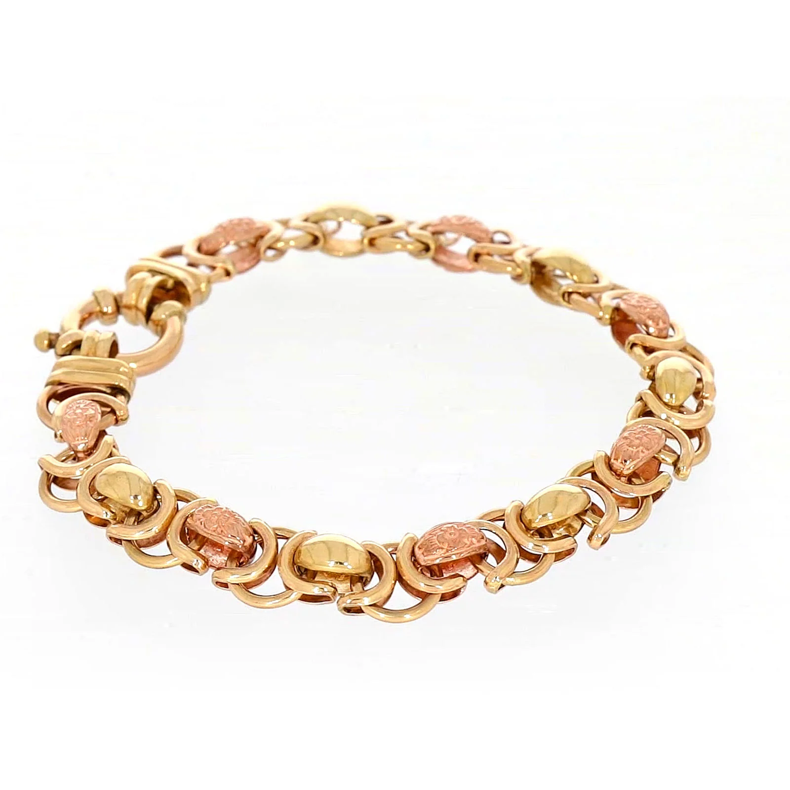 9ct Two Tone Gold 19cm Fancy Link Bracelet - Image 61