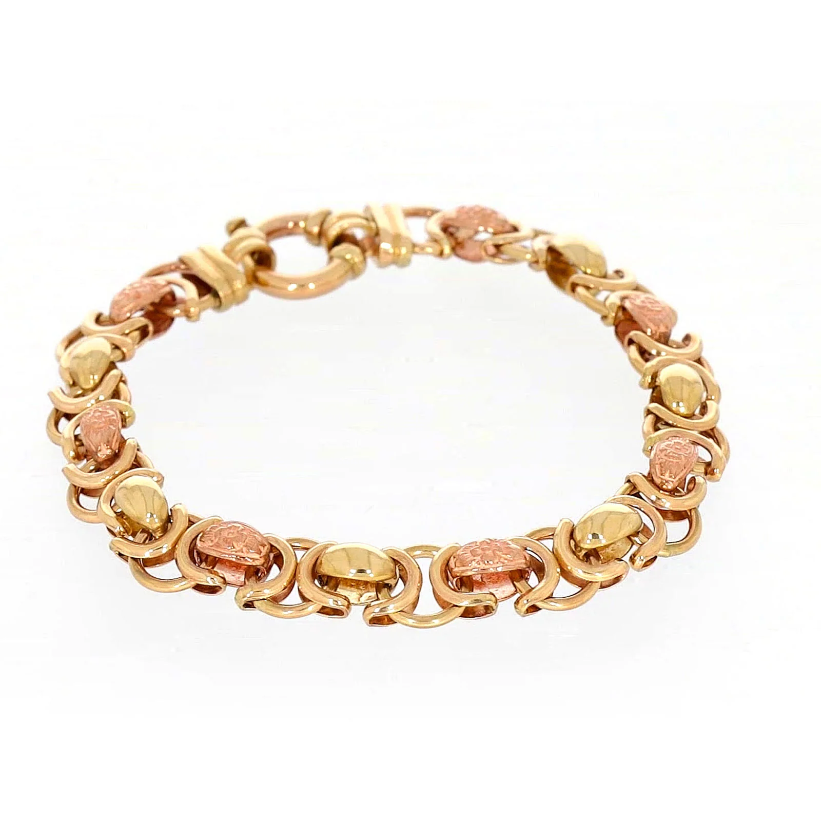 9ct Two Tone Gold 19cm Fancy Link Bracelet - Image 70