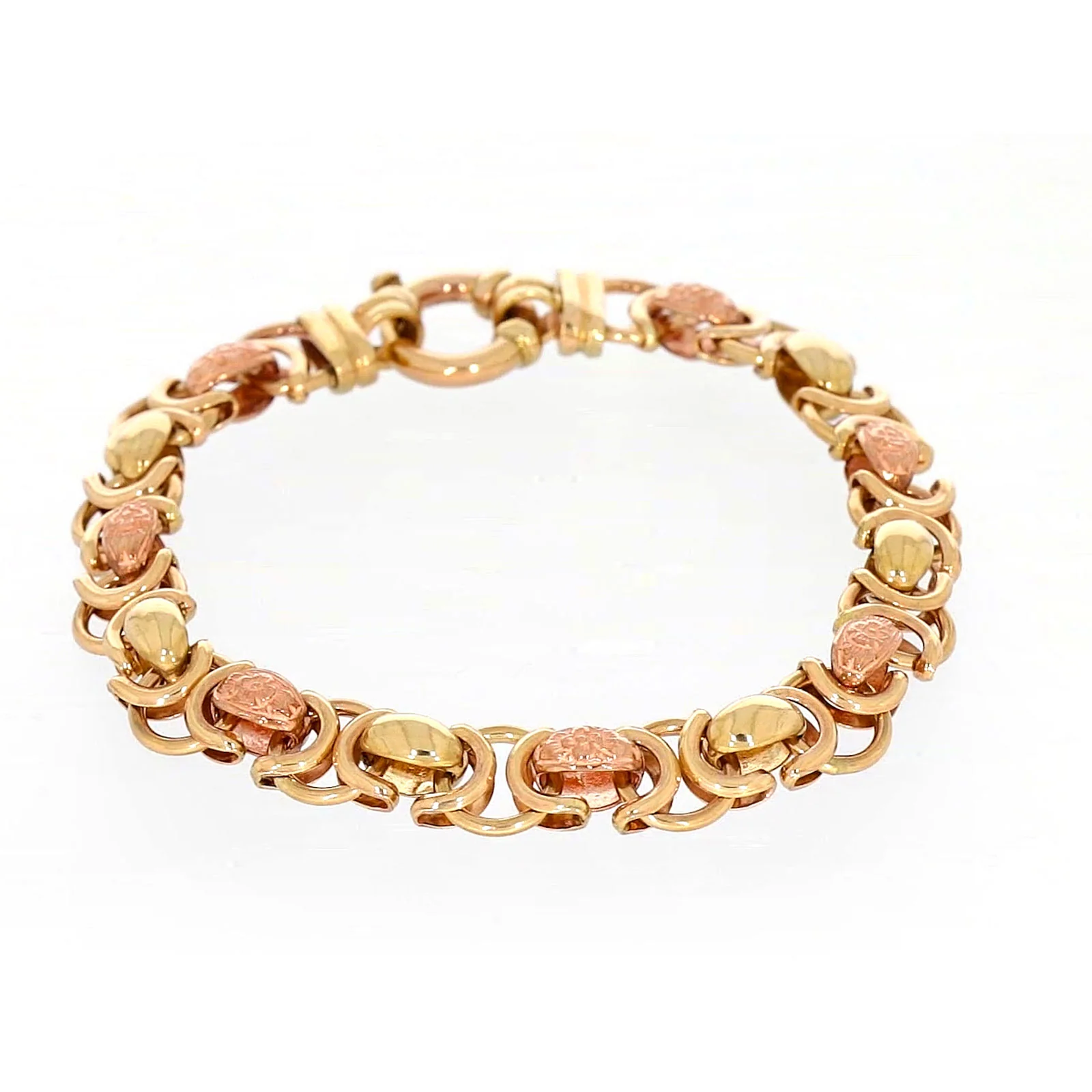 9ct Two Tone Gold 19cm Fancy Link Bracelet - Image 72