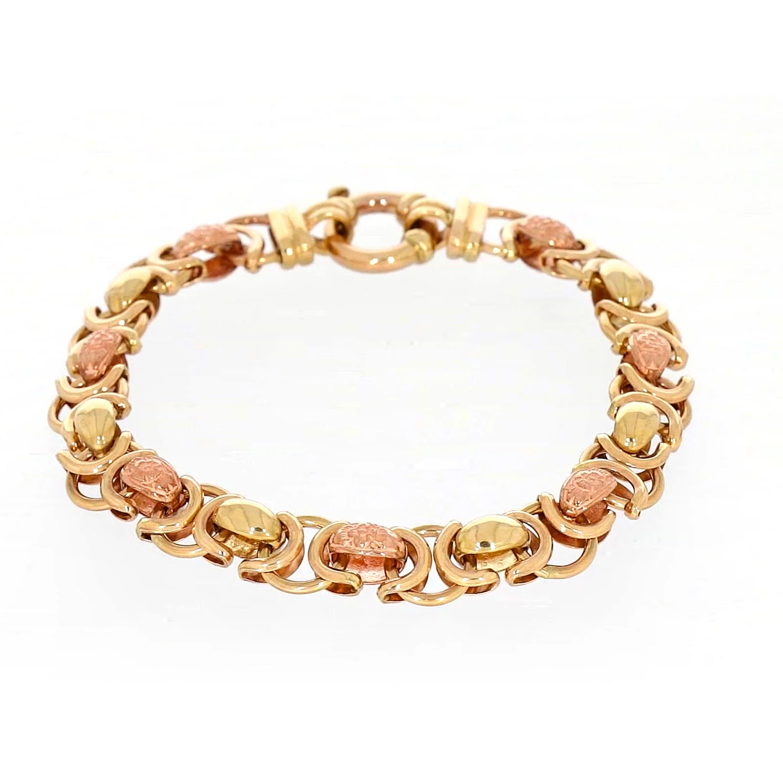 9ct Two Tone Gold 19cm Fancy Link Bracelet - Image 74