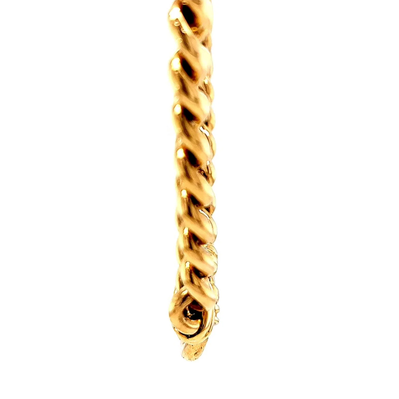 9ct Yellow Gold 45cm Hollow Curb Chain with Bolt Ring Necklace - Image 21