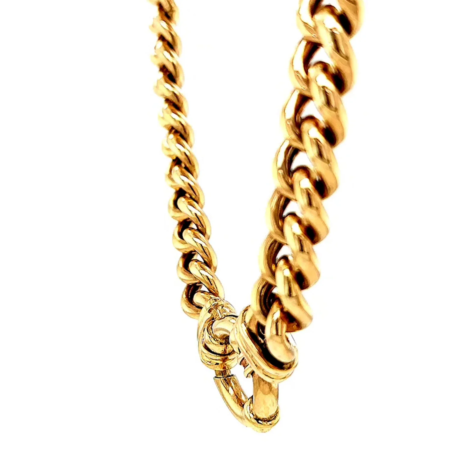 9ct Yellow Gold 45cm Hollow Curb Chain with Bolt Ring Necklace - Image 53
