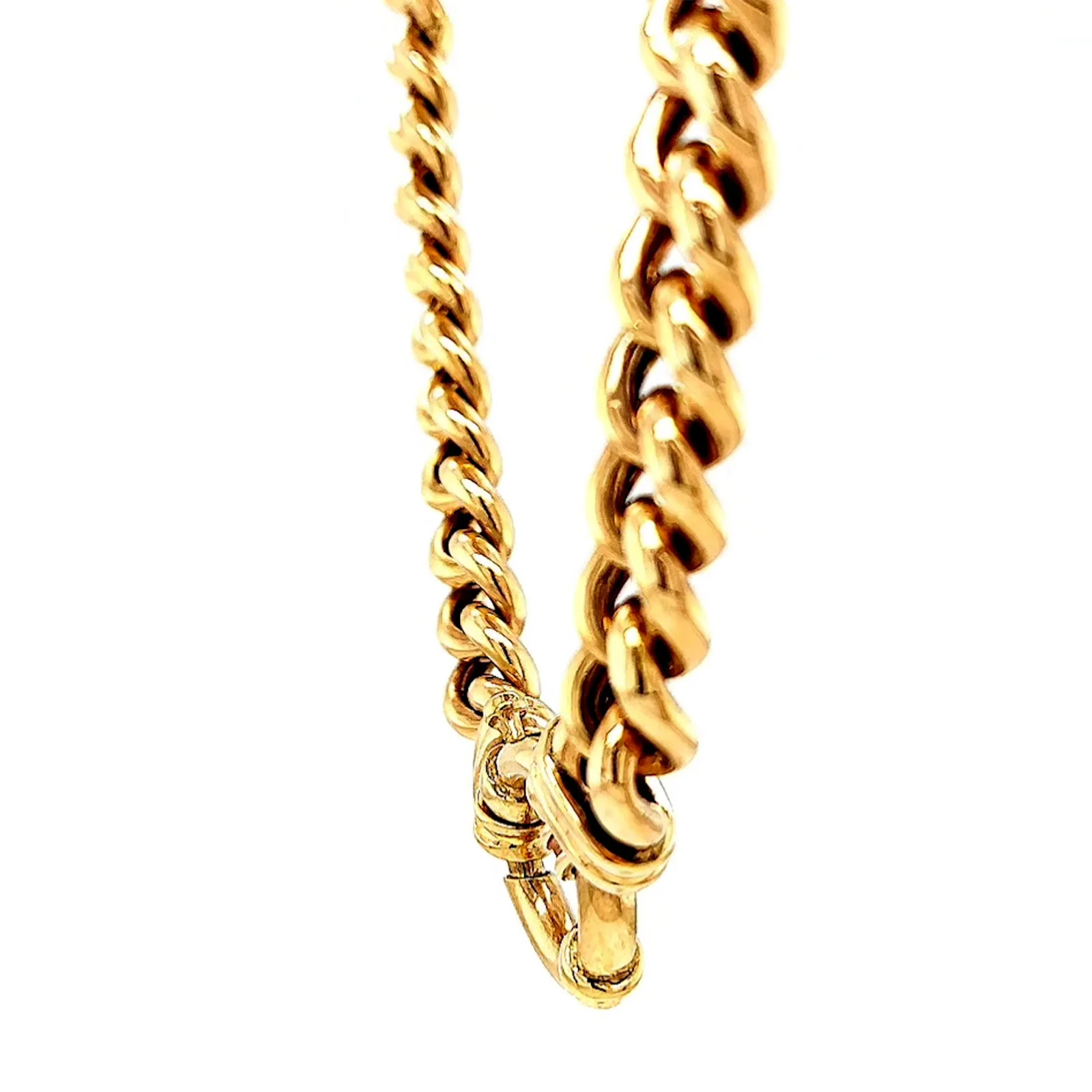 9ct Yellow Gold 45cm Hollow Curb Chain with Bolt Ring Necklace - Image 54