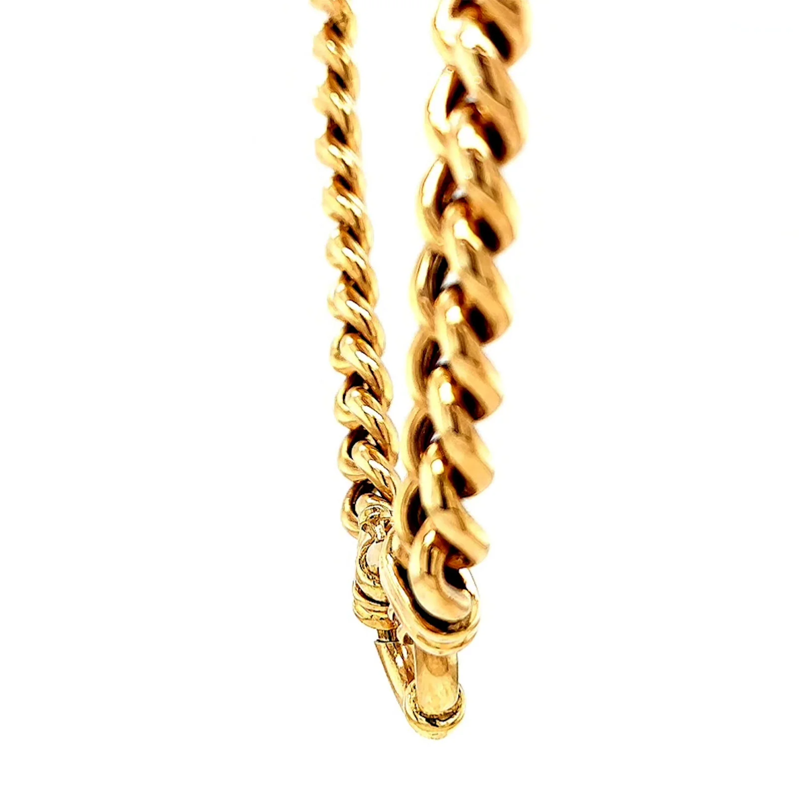 9ct Yellow Gold 45cm Hollow Curb Chain with Bolt Ring Necklace - Image 55