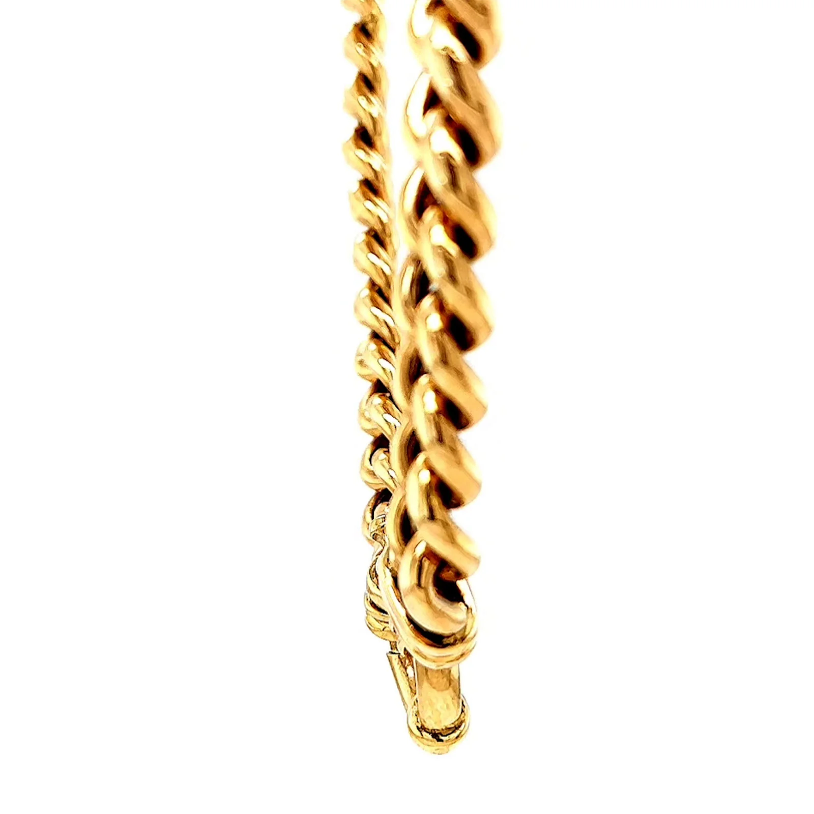 9ct Yellow Gold 45cm Hollow Curb Chain with Bolt Ring Necklace - Image 56