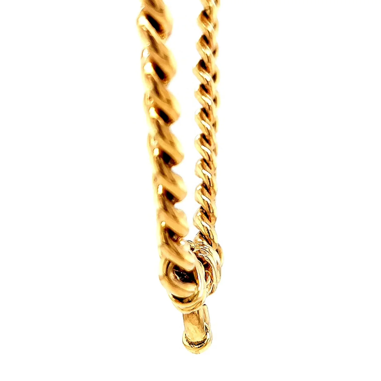 9ct Yellow Gold 45cm Hollow Curb Chain with Bolt Ring Necklace - Image 59