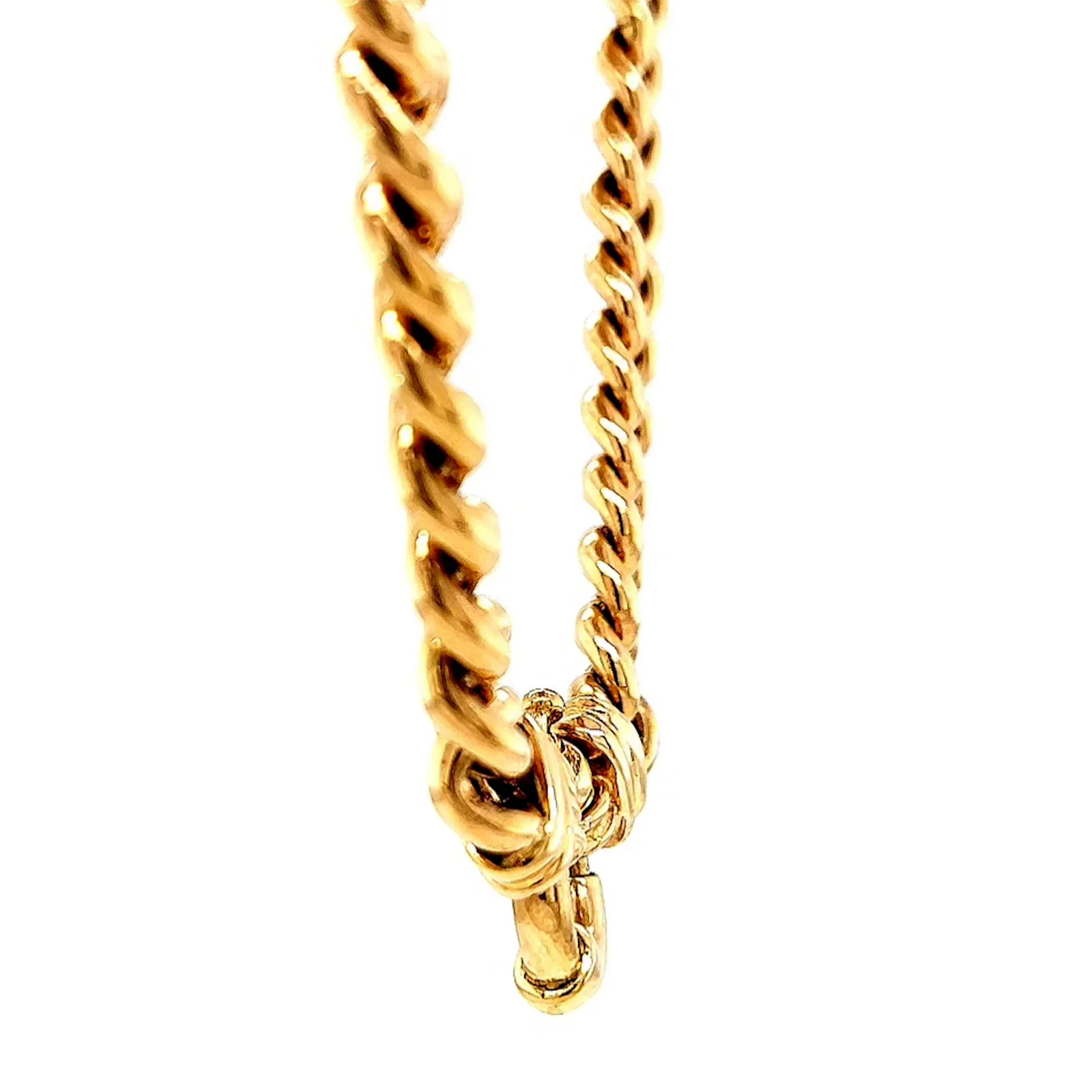 9ct Yellow Gold 45cm Hollow Curb Chain with Bolt Ring Necklace - Image 60