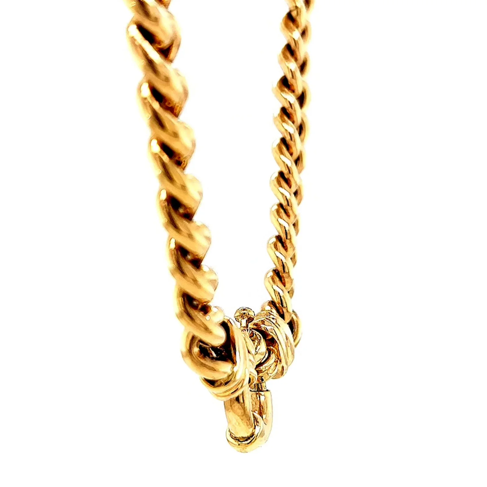 9ct Yellow Gold 45cm Hollow Curb Chain with Bolt Ring Necklace - Image 61