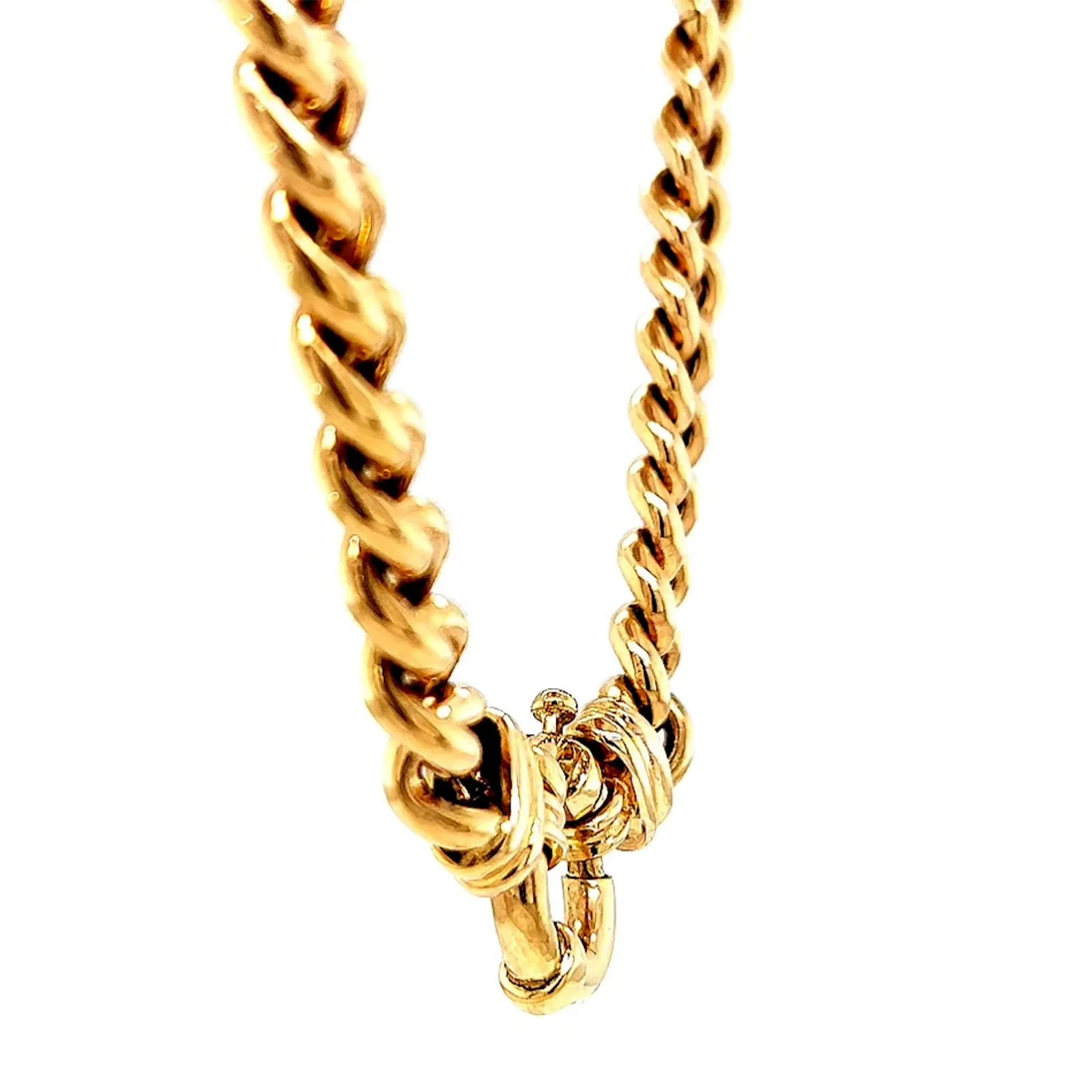 9ct Yellow Gold 45cm Hollow Curb Chain with Bolt Ring Necklace - Image 62