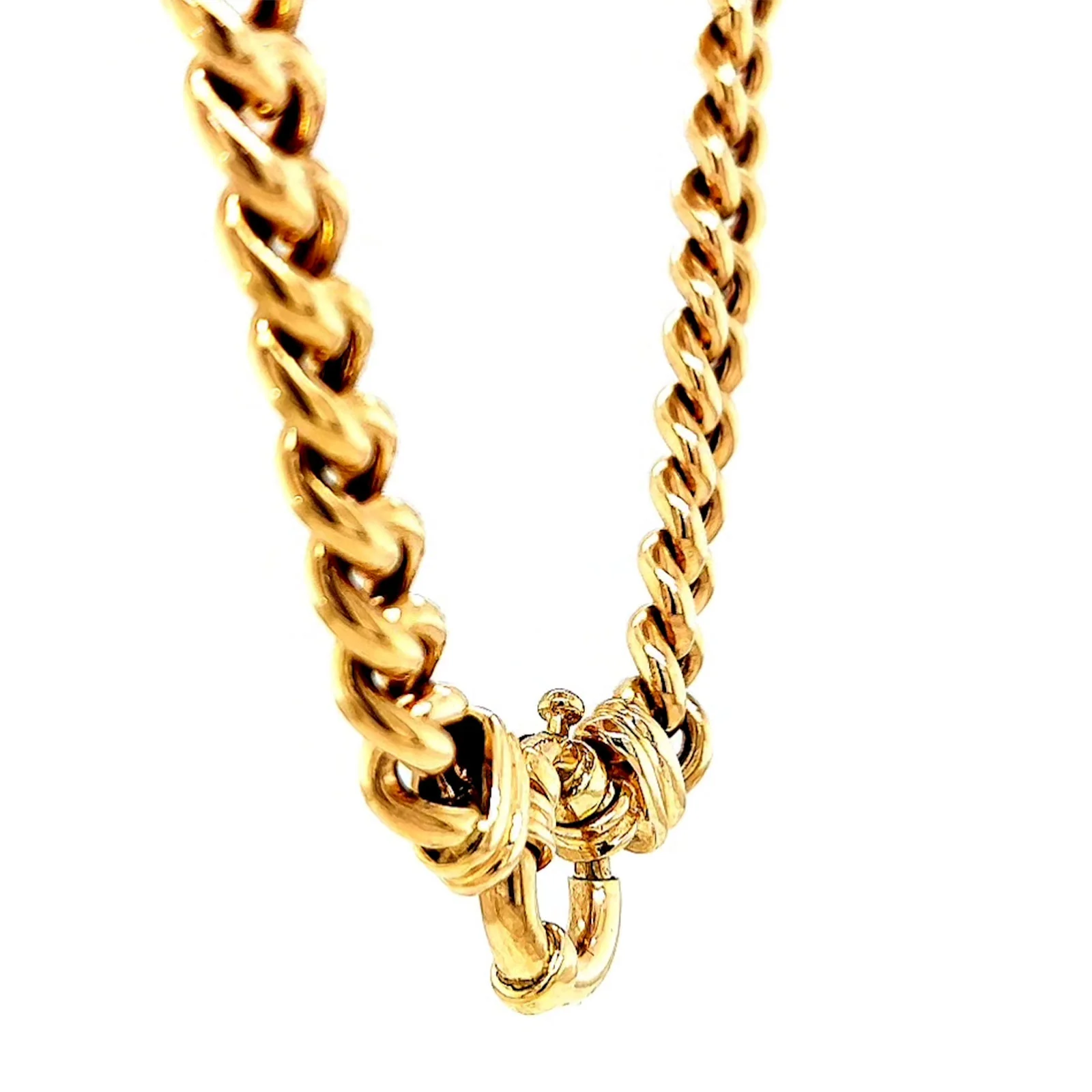 9ct Yellow Gold 45cm Hollow Curb Chain with Bolt Ring Necklace - Image 63