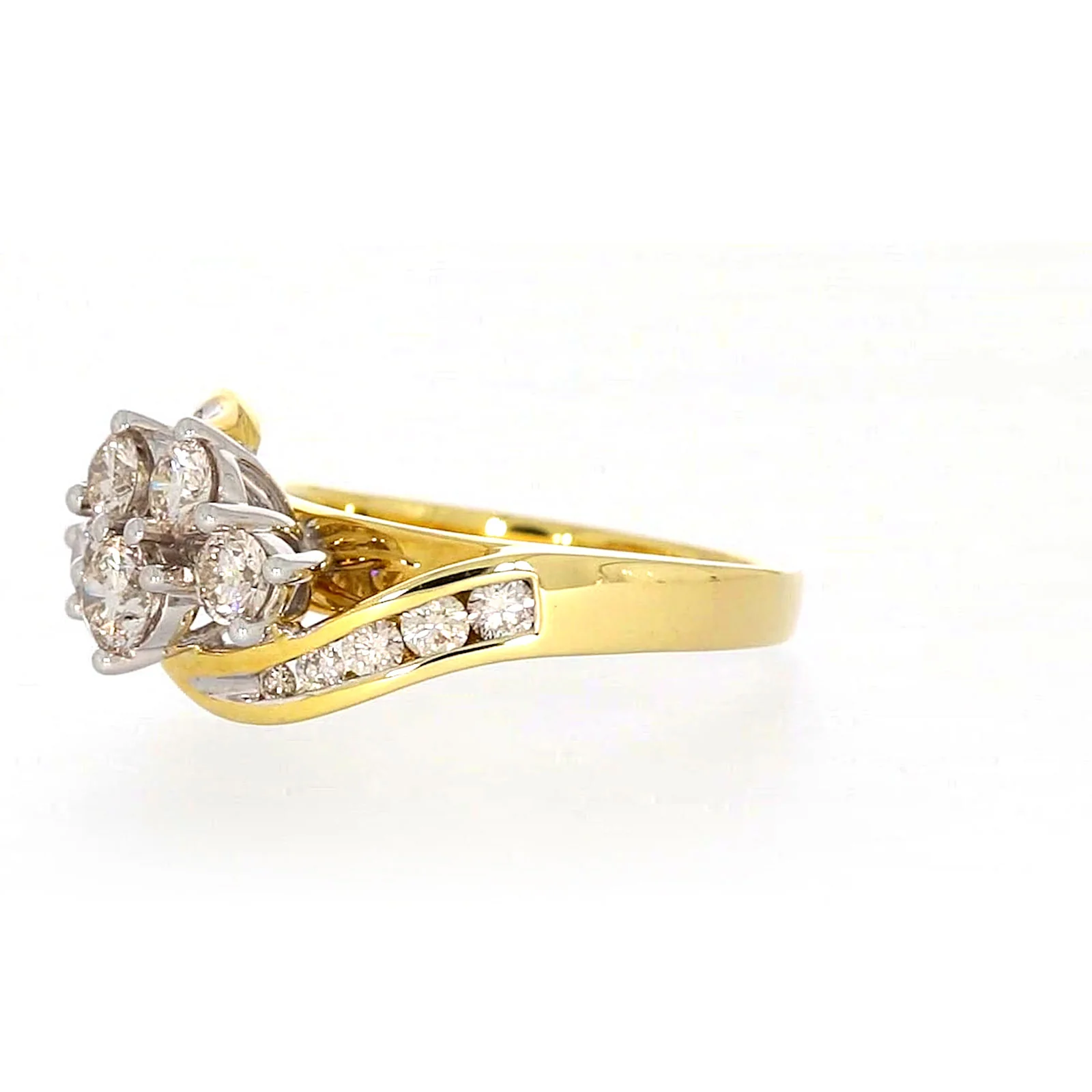 18ct Two Tone Gold Round Brilliant Cut with 1 CARAT tw of Diamonds Ring - Image 13