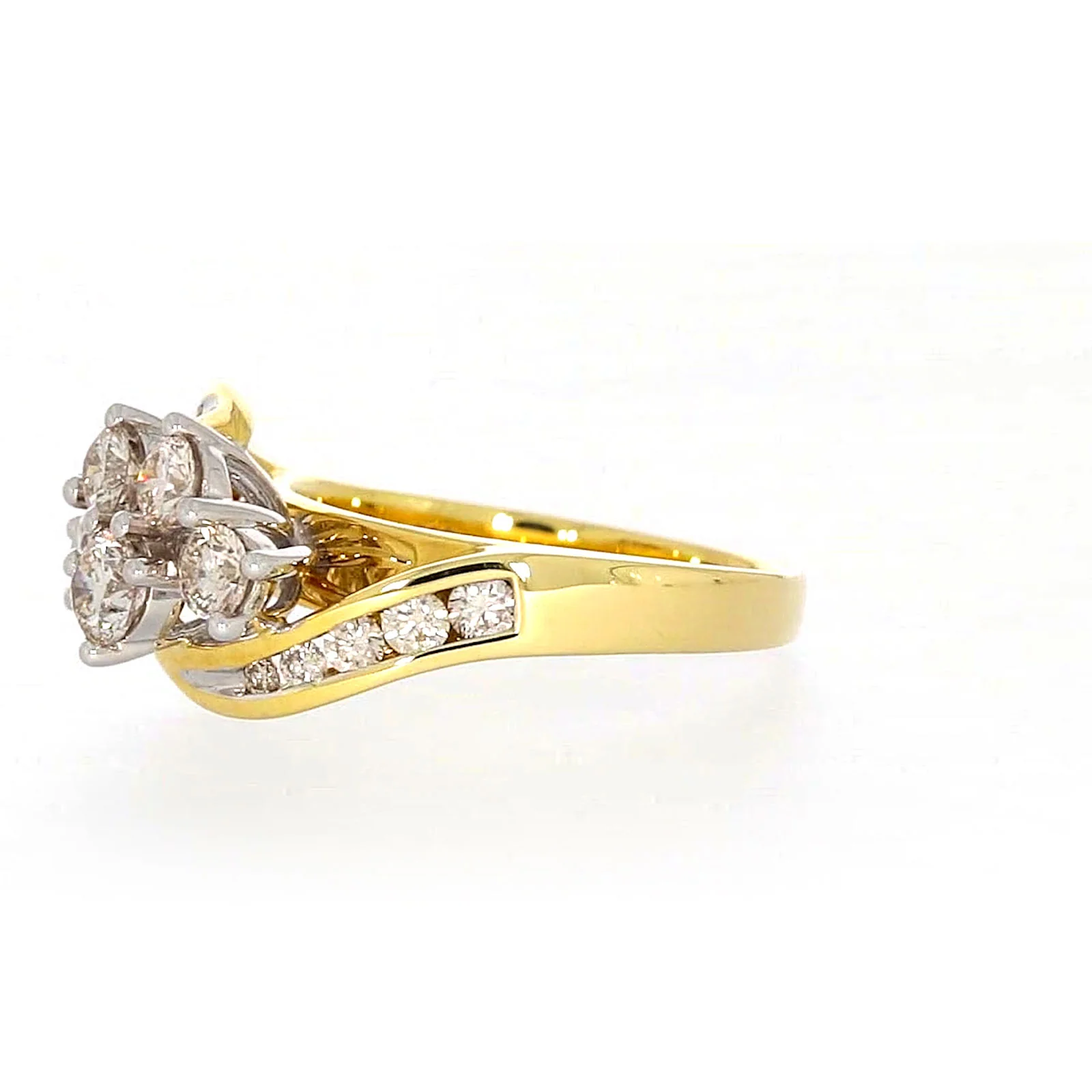 18ct Two Tone Gold Round Brilliant Cut with 1 CARAT tw of Diamonds Ring - Image 14