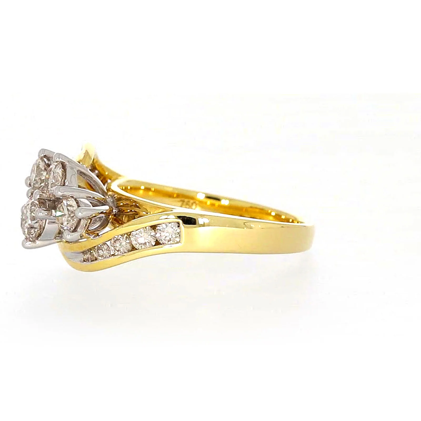 18ct Two Tone Gold Round Brilliant Cut with 1 CARAT tw of Diamonds Ring - Image 16