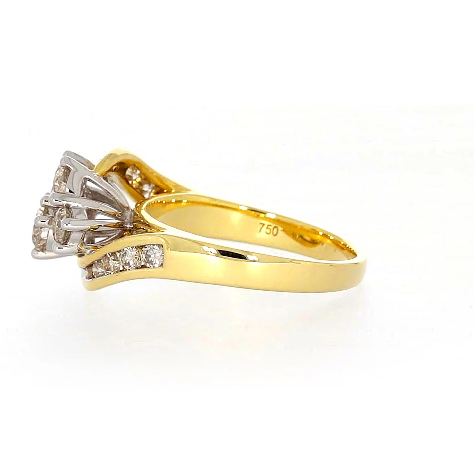 18ct Two Tone Gold Round Brilliant Cut with 1 CARAT tw of Diamonds Ring - Image 21